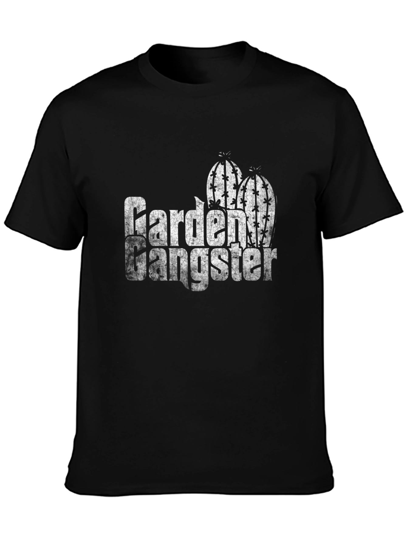 Black Garden Gangster Cactus Graphic Tee view 3