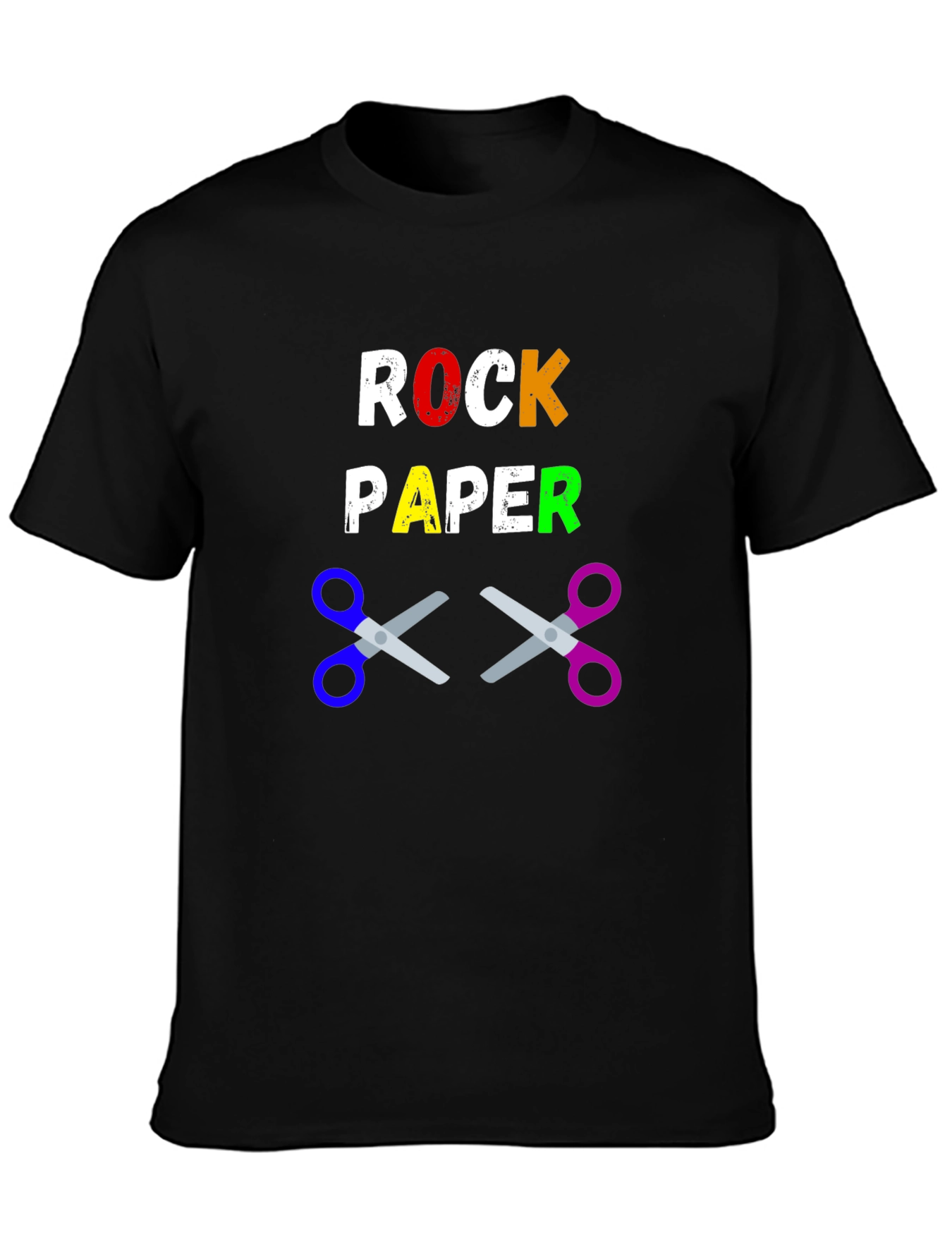 Black Rock Paper Scissors Graphic Tee view 3