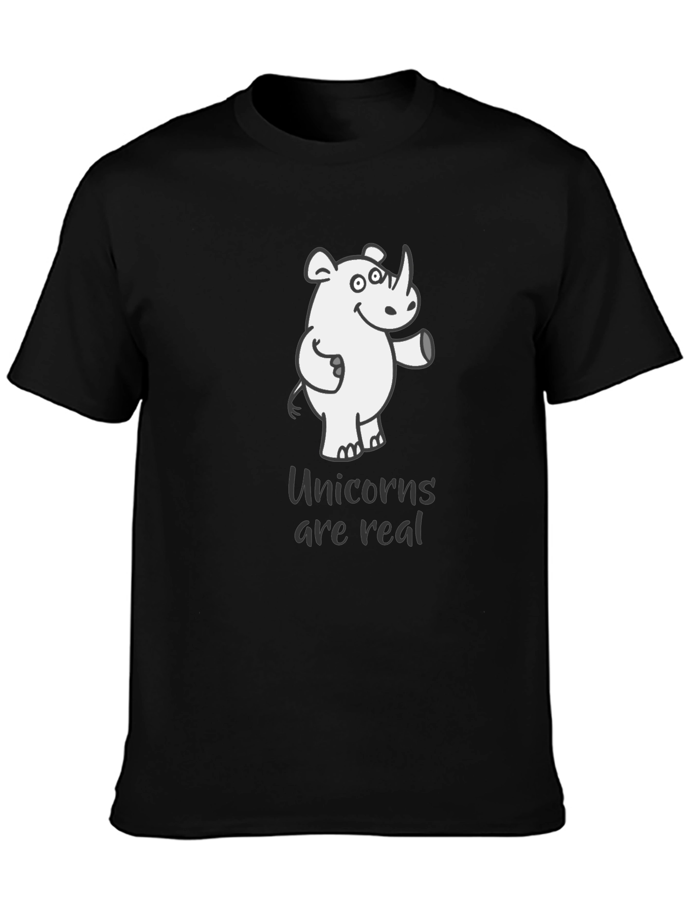 Black Unicorns Are Real Graphic T-Shirt view 3