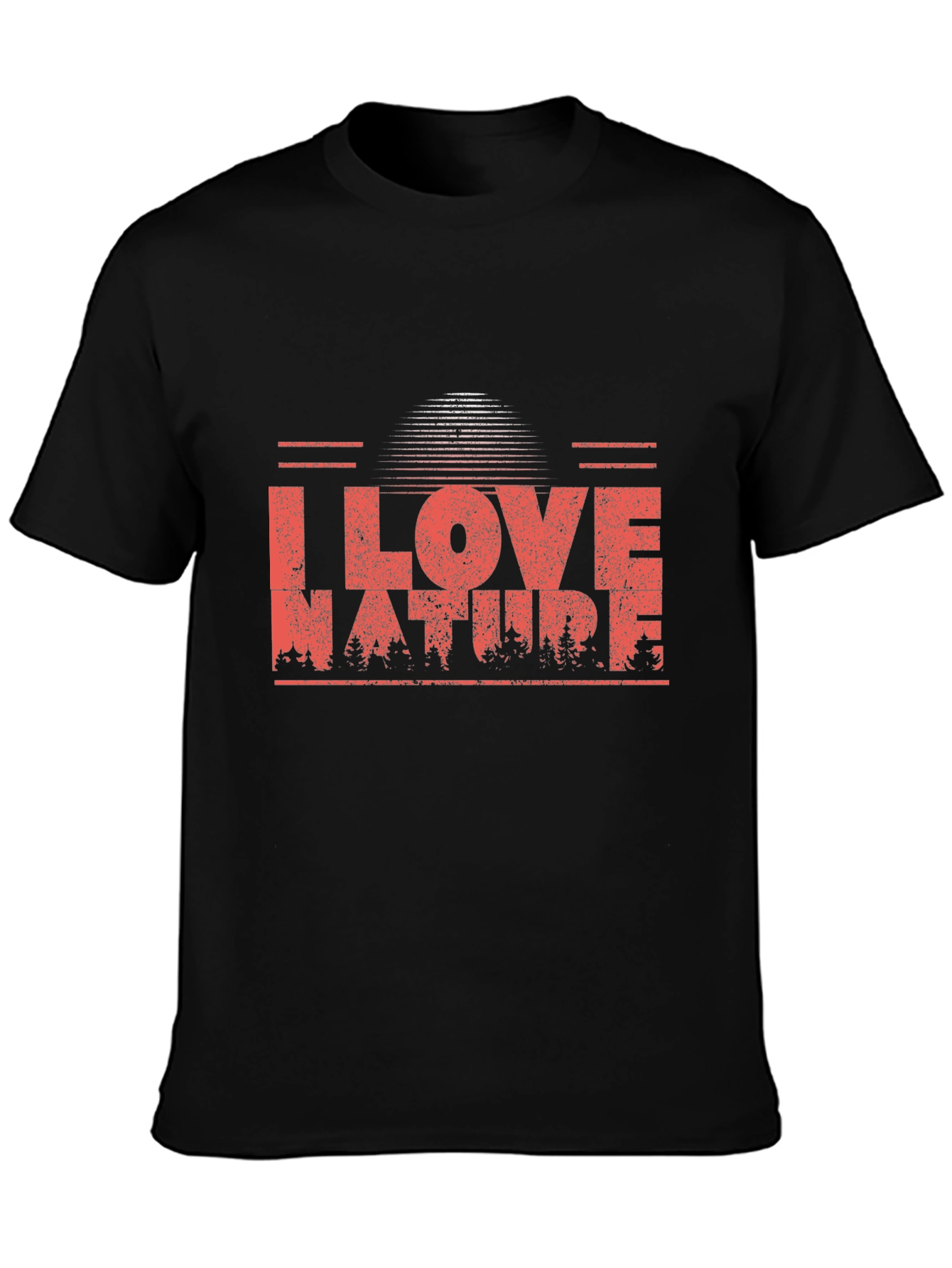Black I Love Nature Graphic Tee - Black view 3