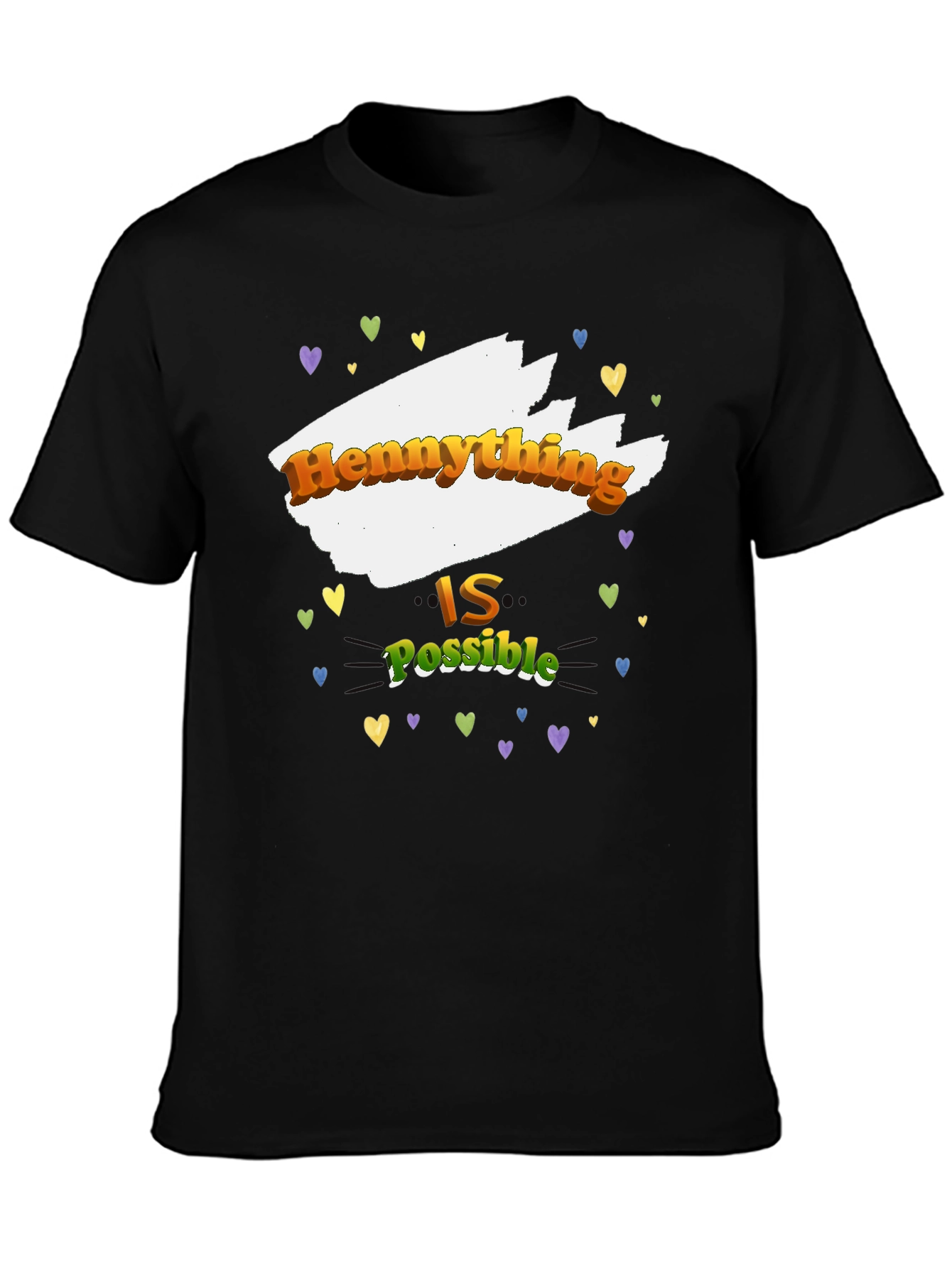 Black Hennything is Possible T-Shirt - Black view 3