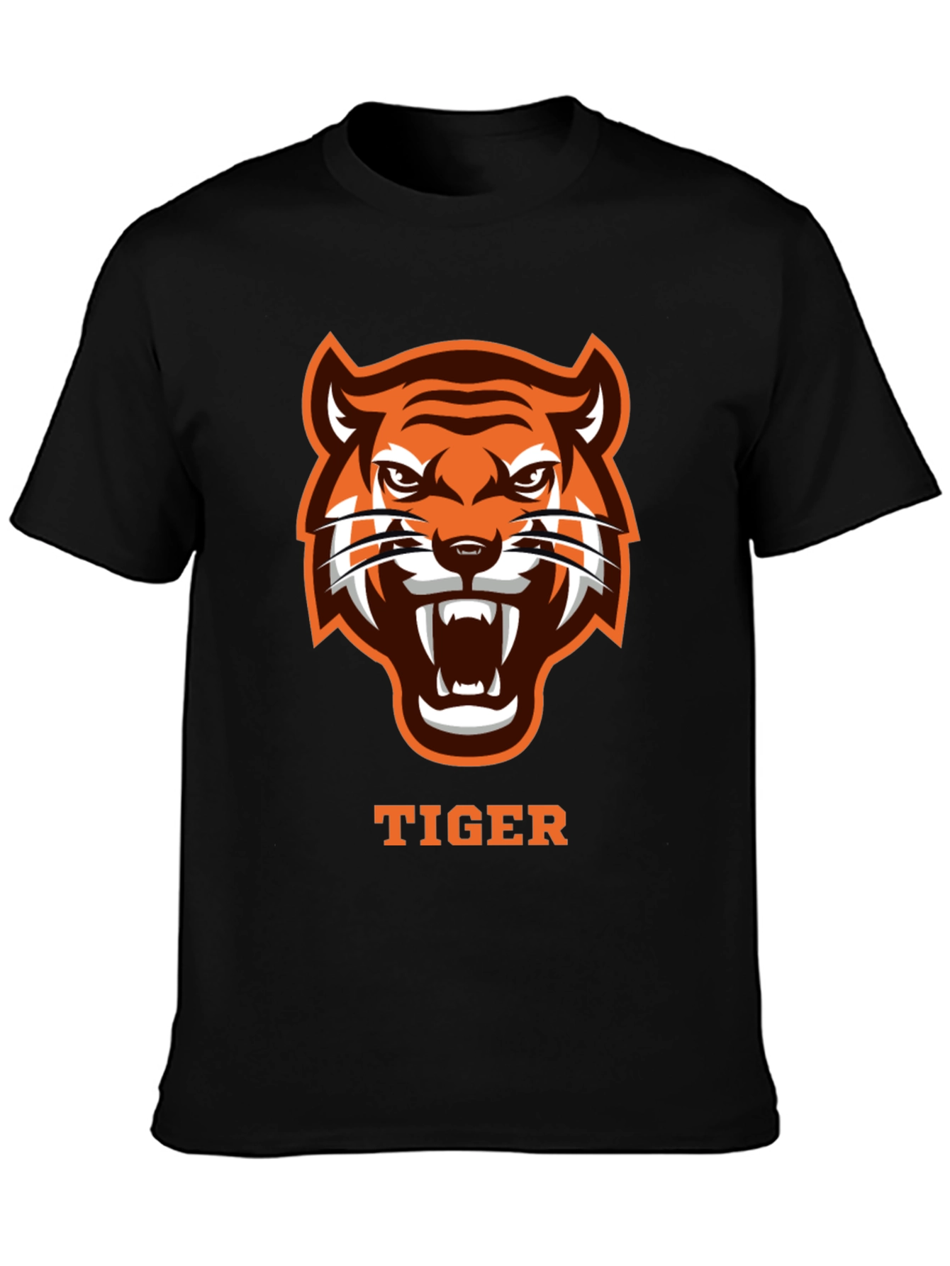 Black Roaring Tiger Graphic Tee - Bold Design view 3
