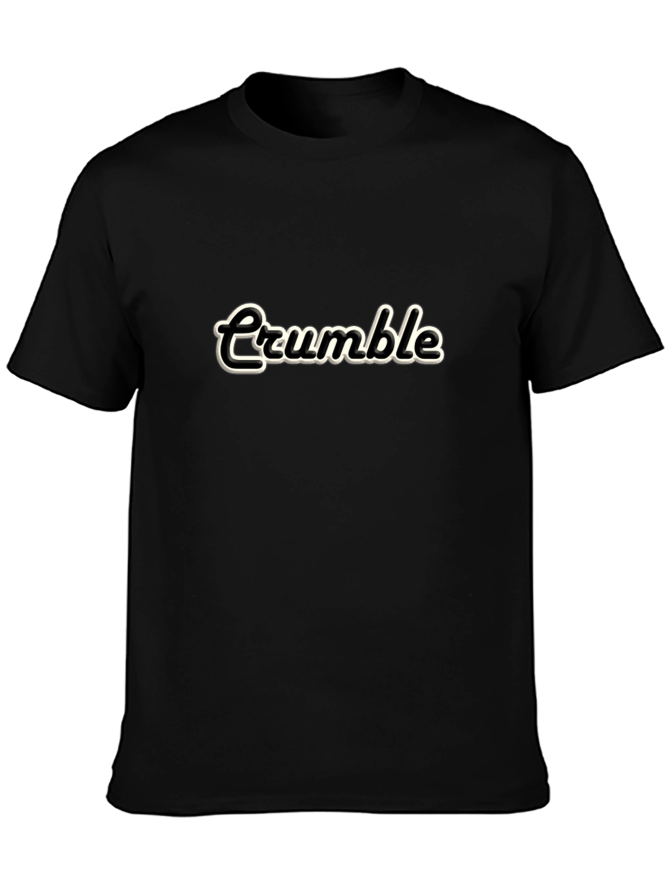 Black Retro 'Crumble' Black Graphic Tee view 3