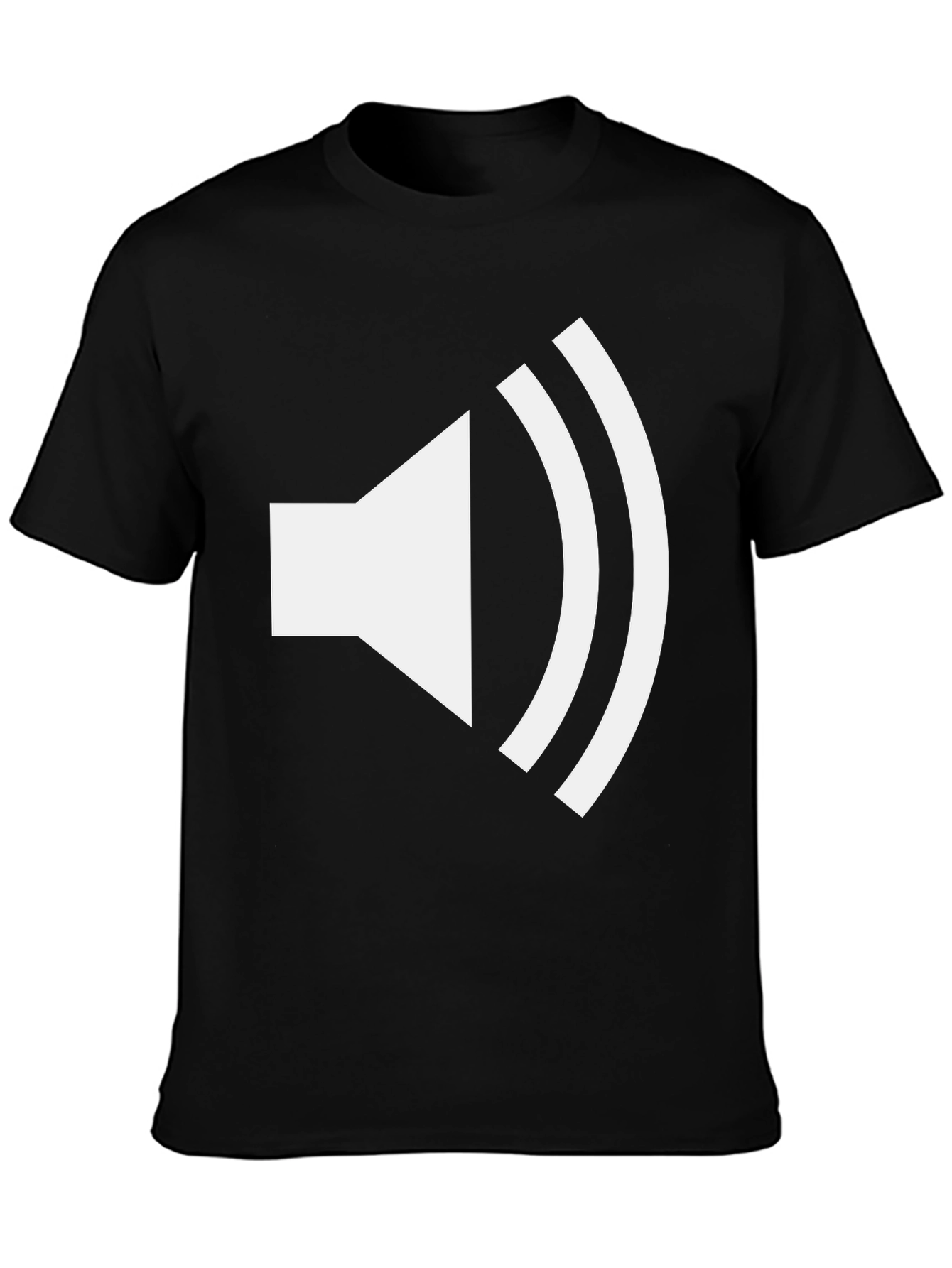 Black Loudspeaker Graphic Tee - Black Cotton T-Shirt view 3