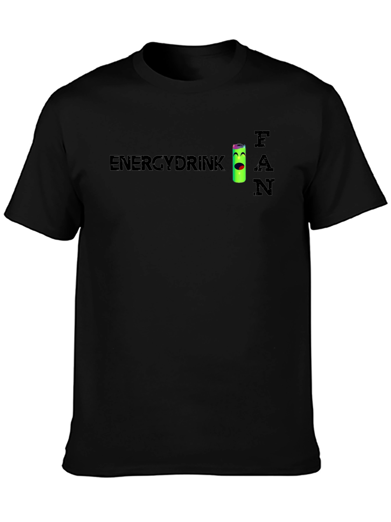 Black Energy Drink Fan T-Shirt - Novelty Tee view 3