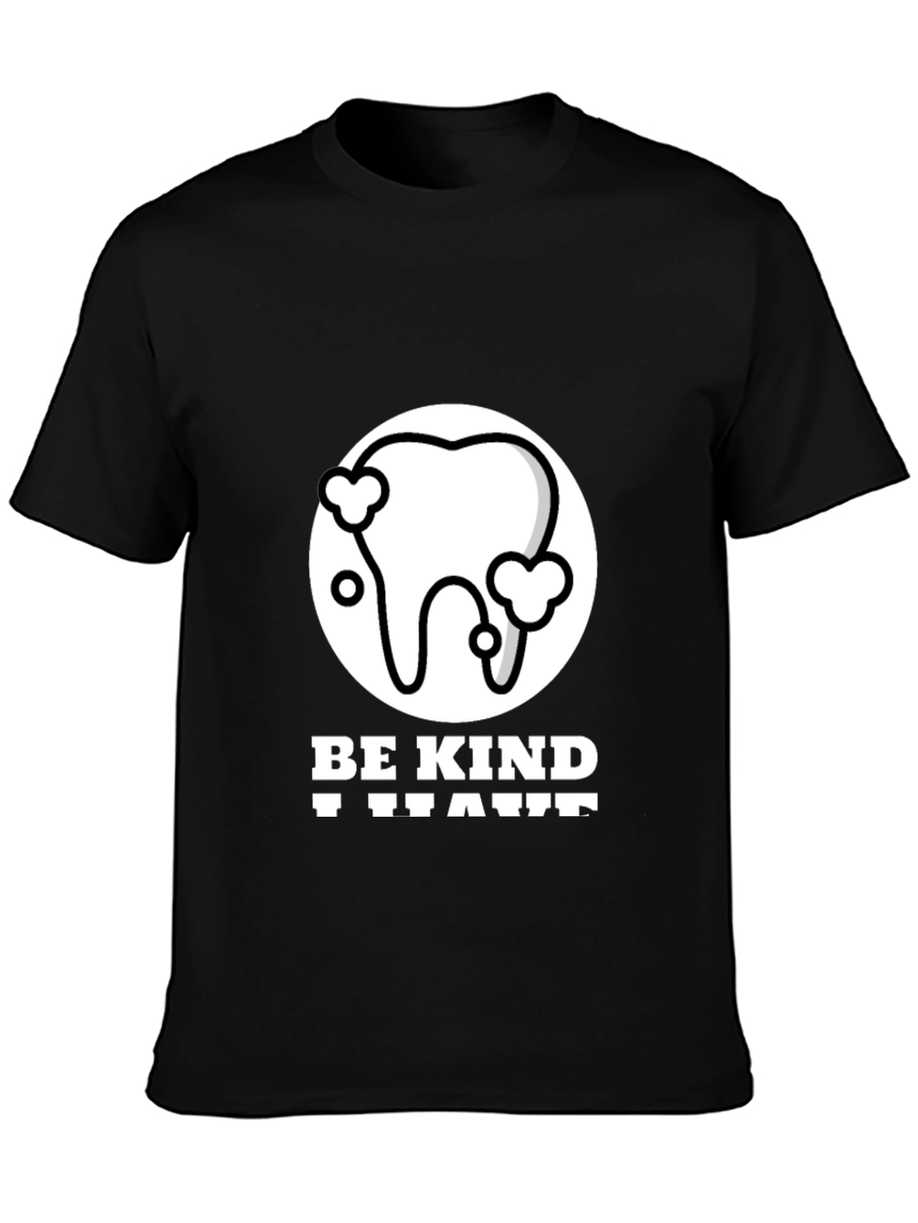 Black Be Kind T-Shirt - Graphic Print Cotton Tee view 3