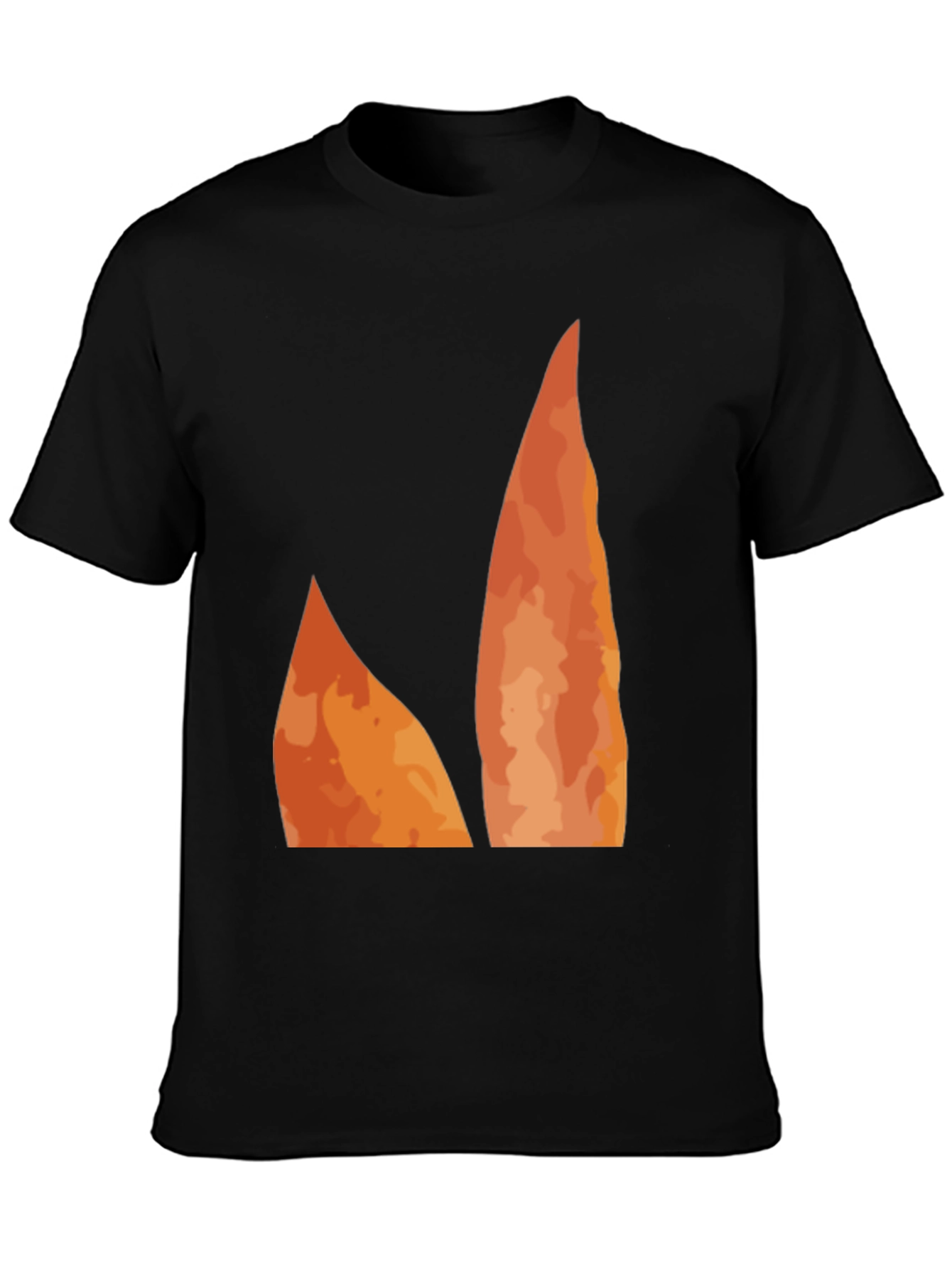 Black Flame Graphic Black Tee - Unique Design view 3