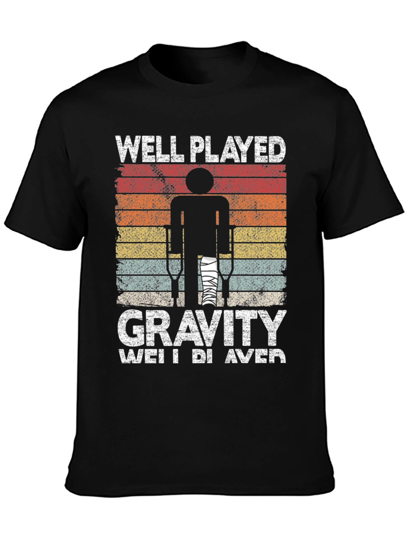 Black Well Played Gravity Graphic T-Shirt view 3