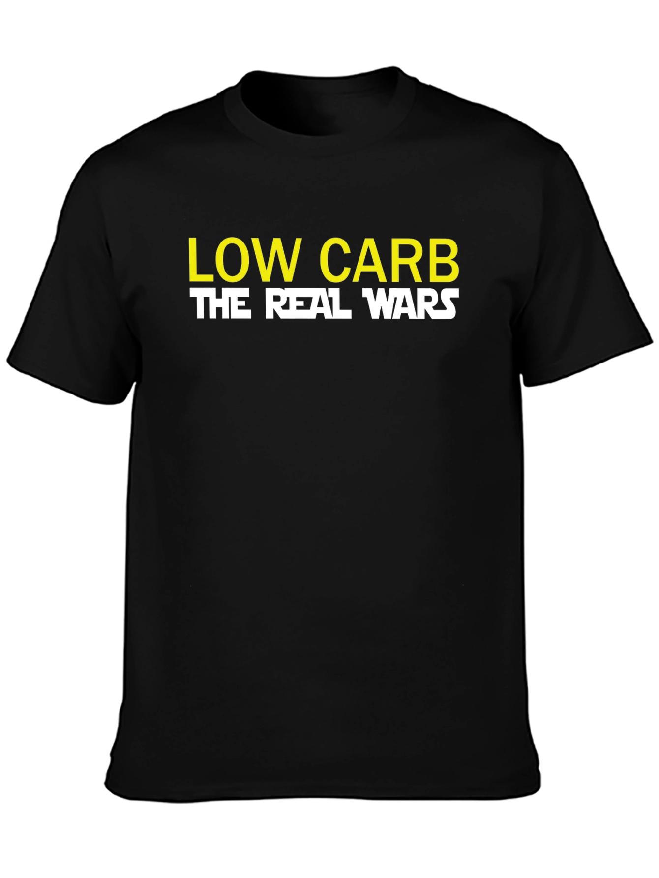 Black Low Carb The Real Wars Graphic T-Shirt view 3