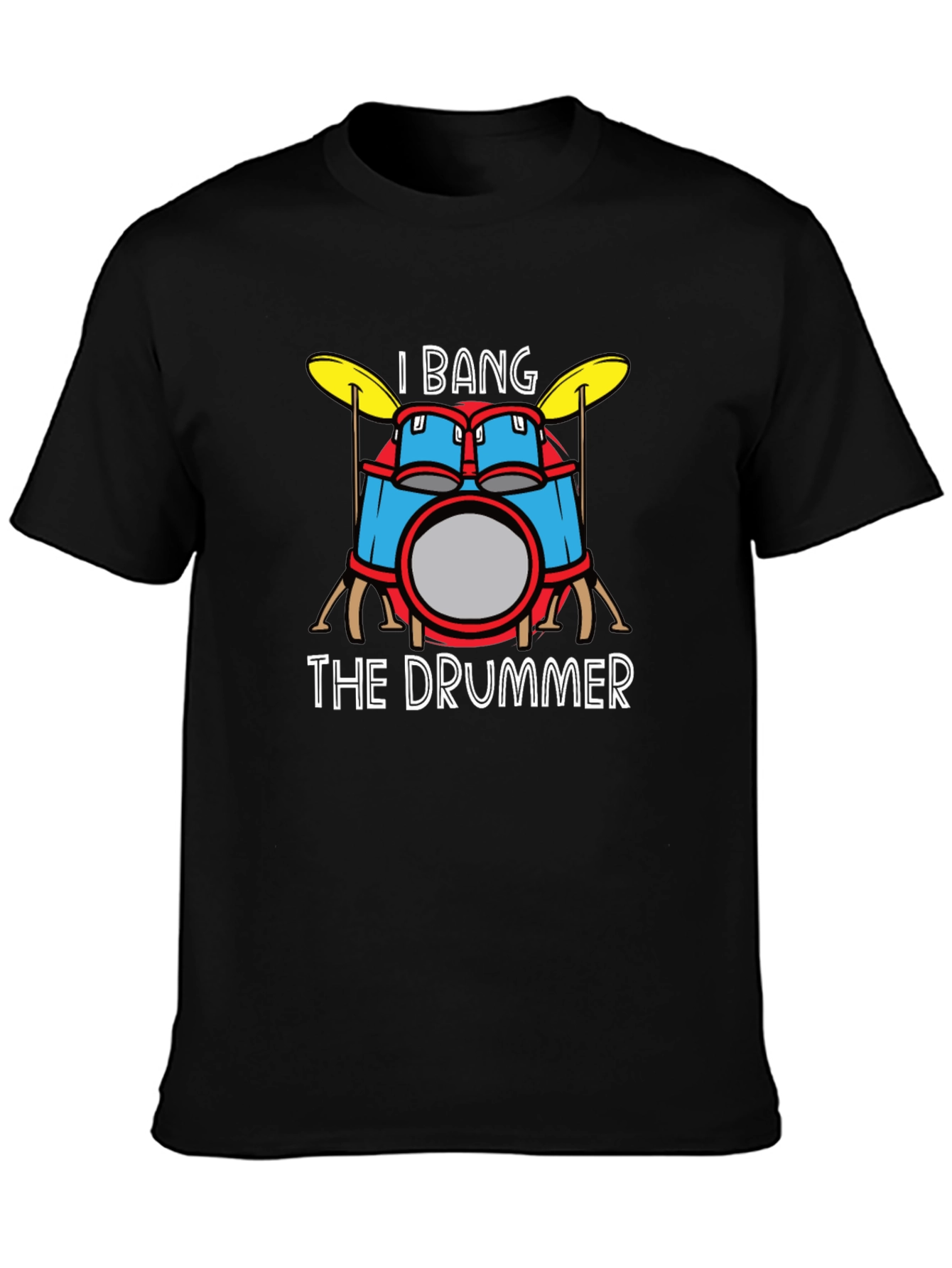 Black I Bang The Drummer Graphic T-Shirt view 3