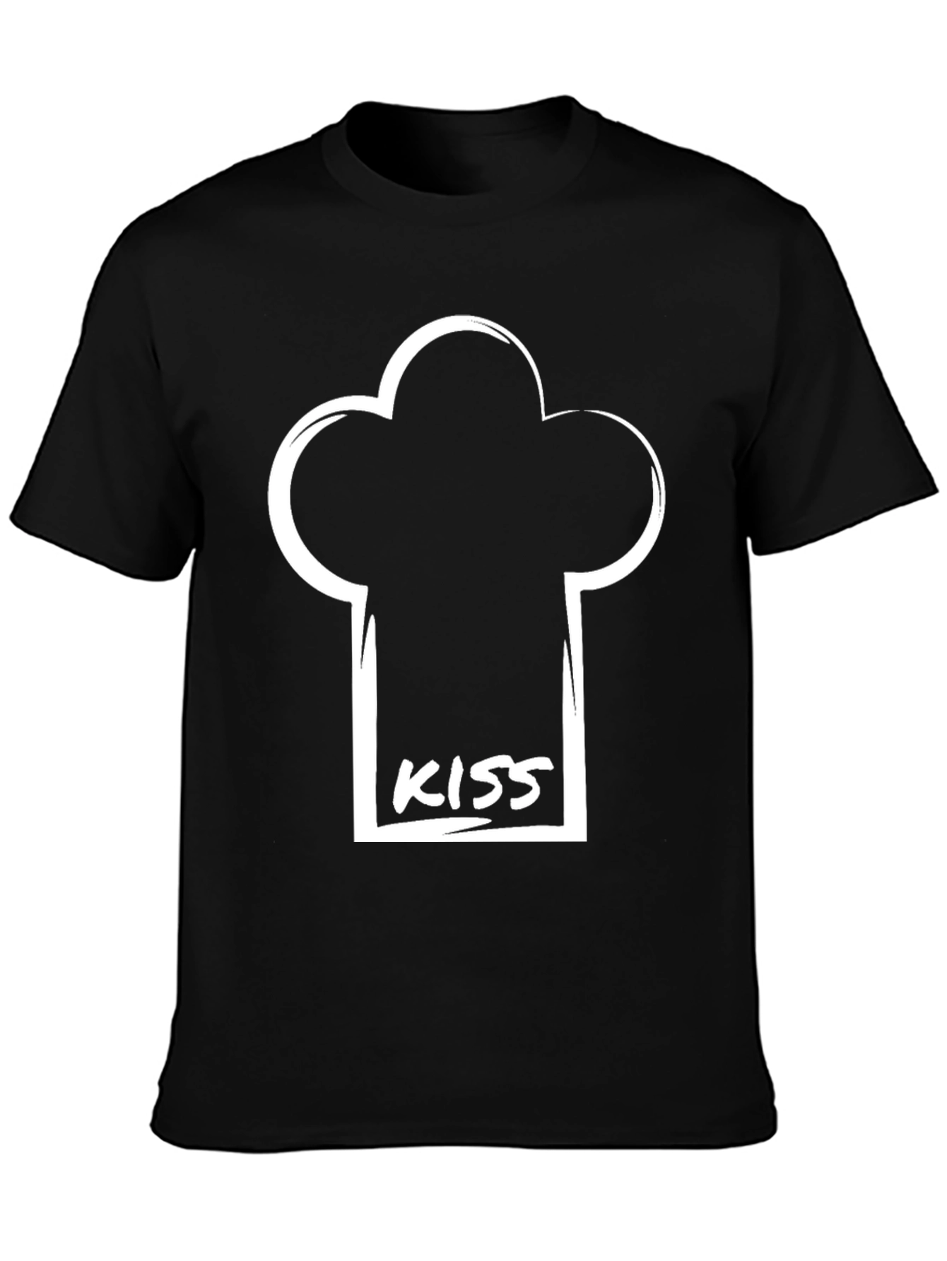 Black Chef Kiss T-Shirt - Funny Culinary Design view 3