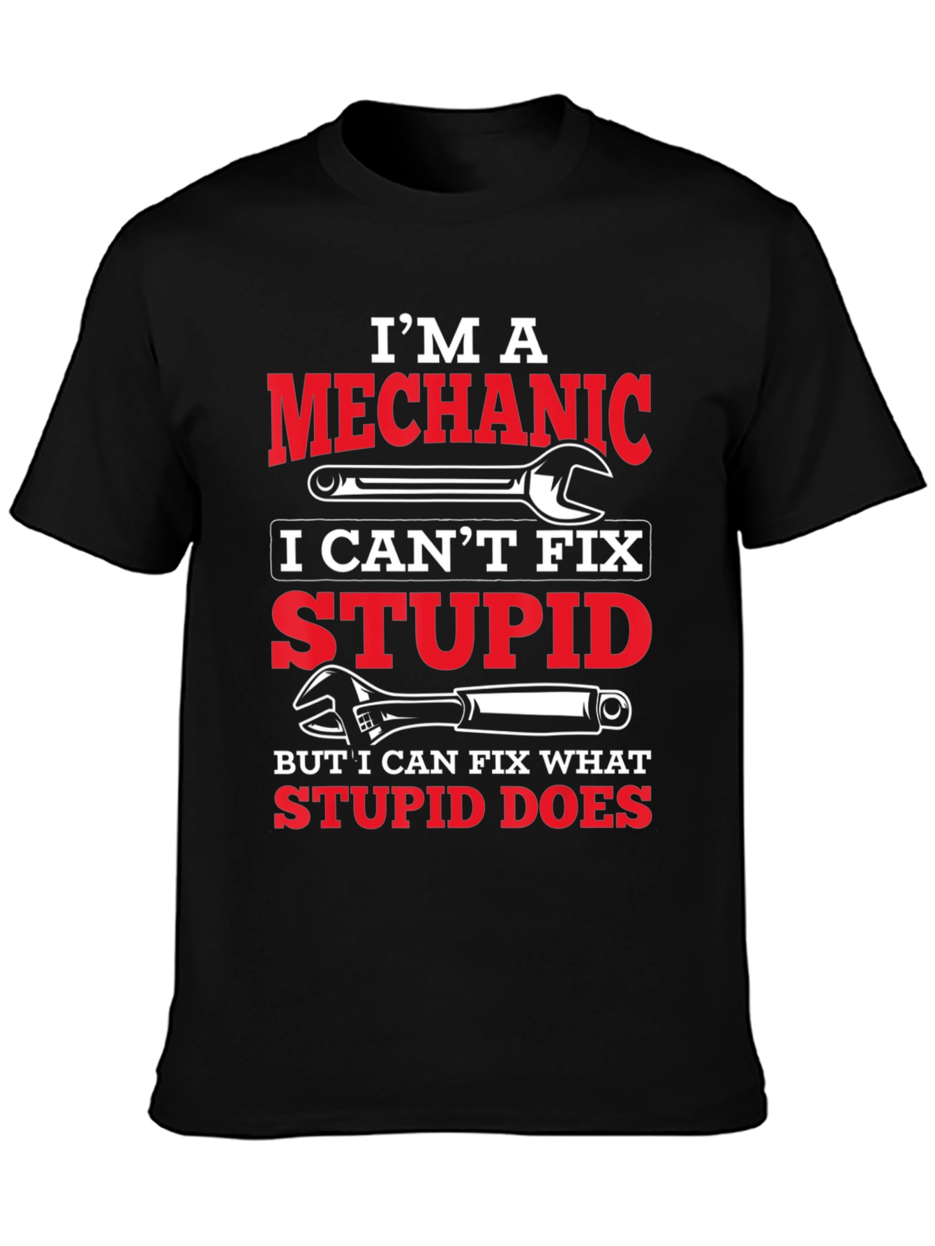 Black I'm A Mechanic Graphic T-Shirt view 3