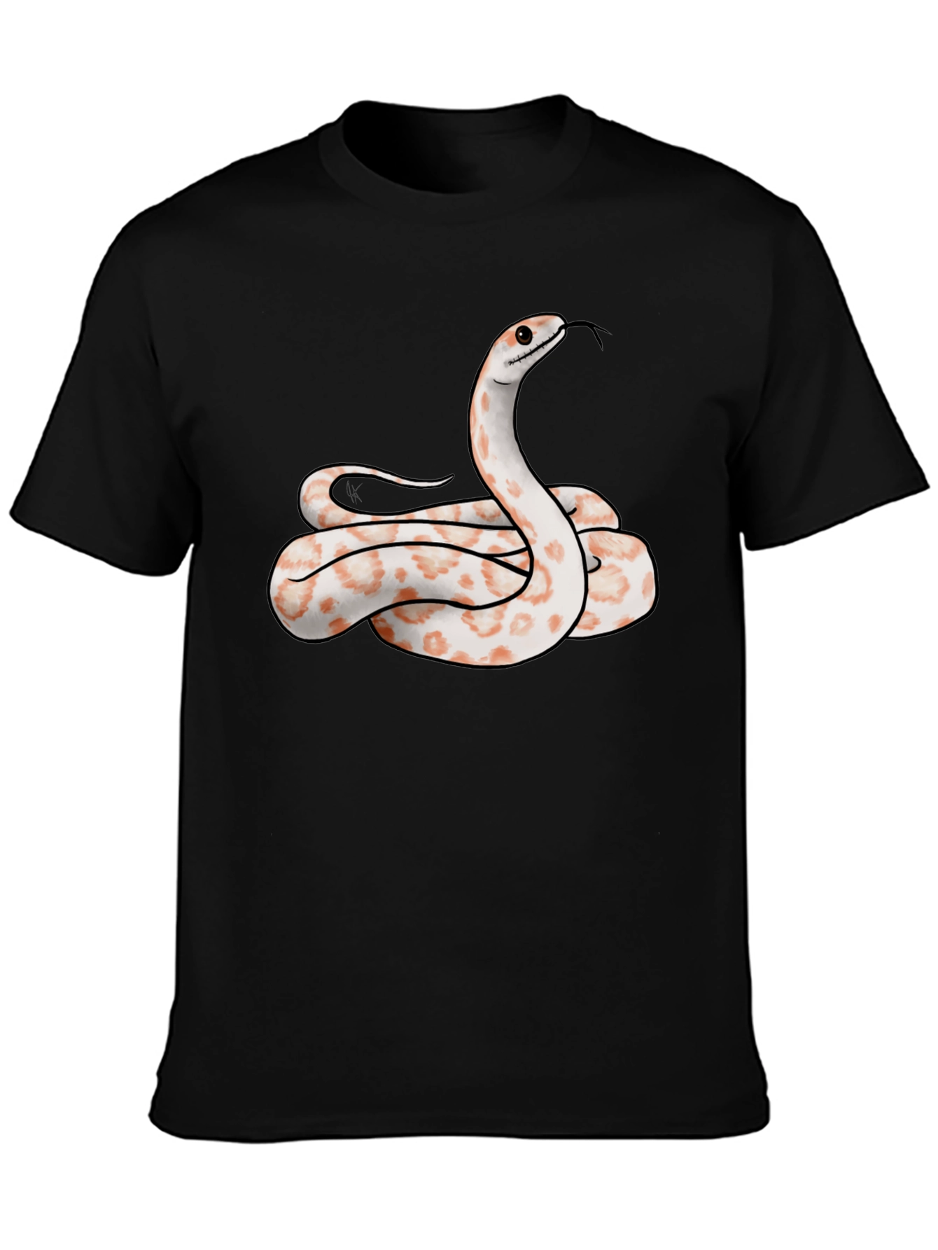 Black Snake Graphic Tee - Cool Reptile Design T-Shirt view 3