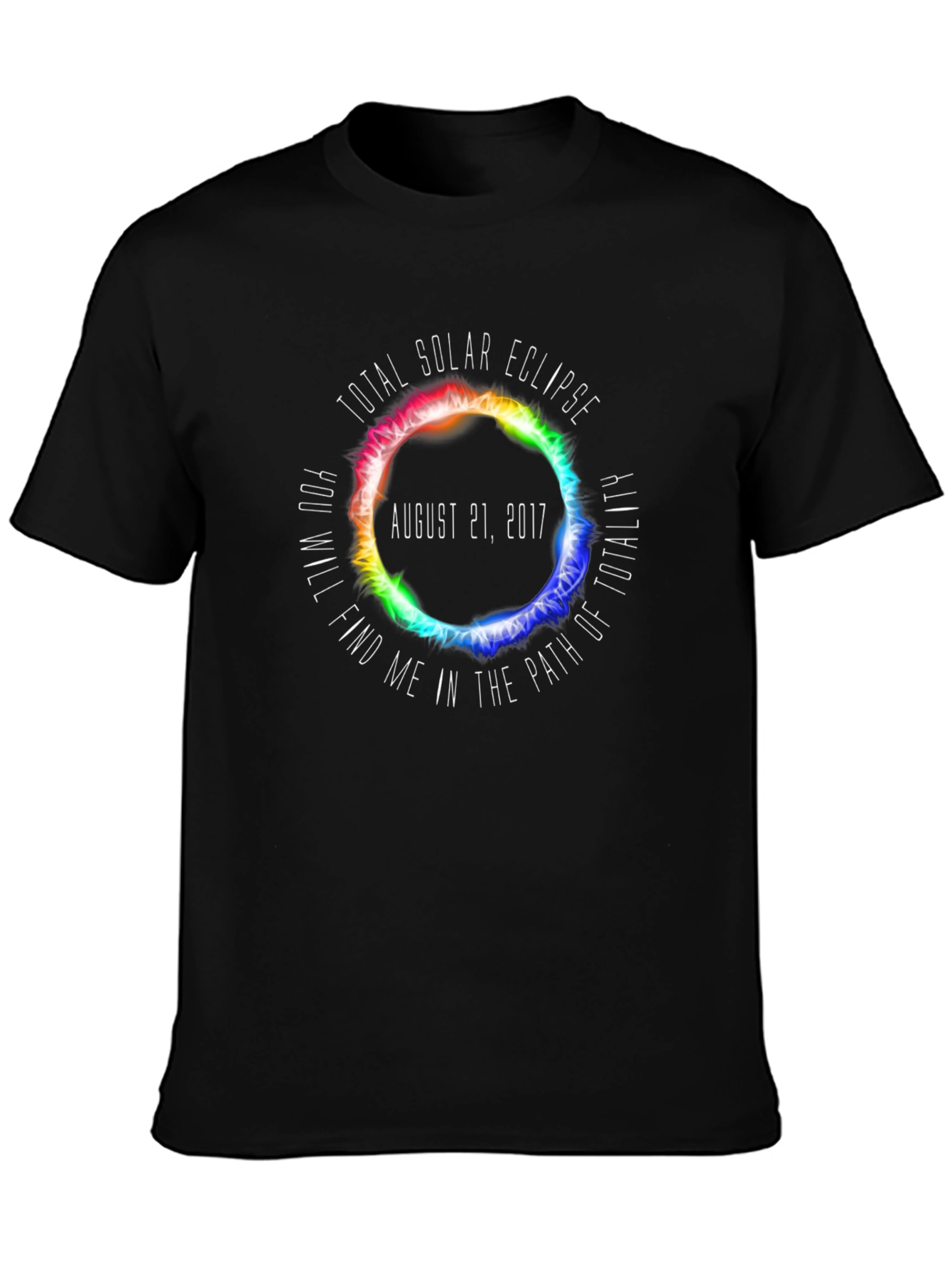 Black Total Solar Eclipse August 2017 T-Shirt view 3