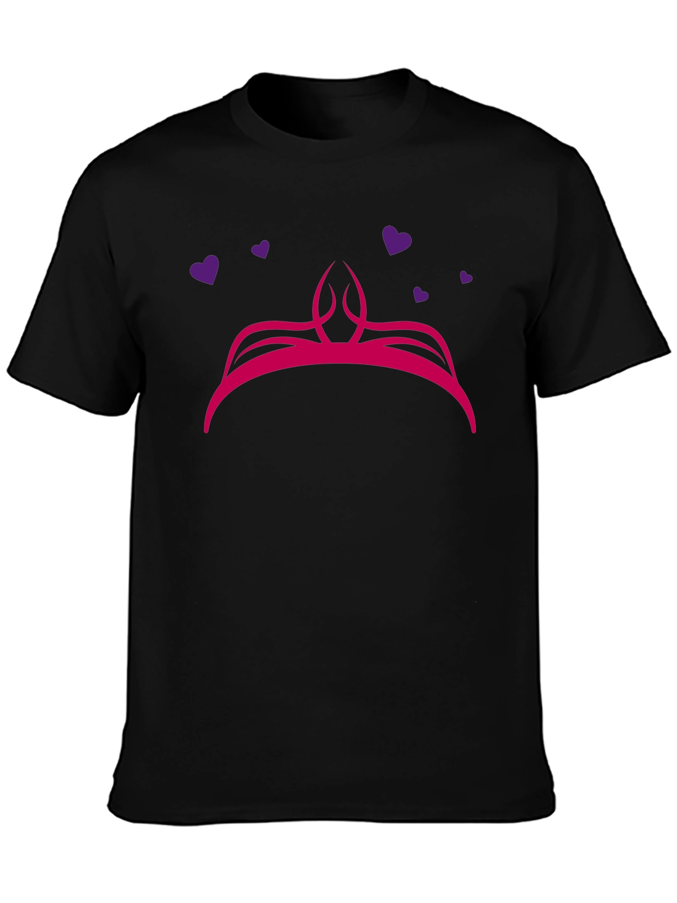 Black Princess Crown Tee - Stylish Graphic T-Shirt view 3