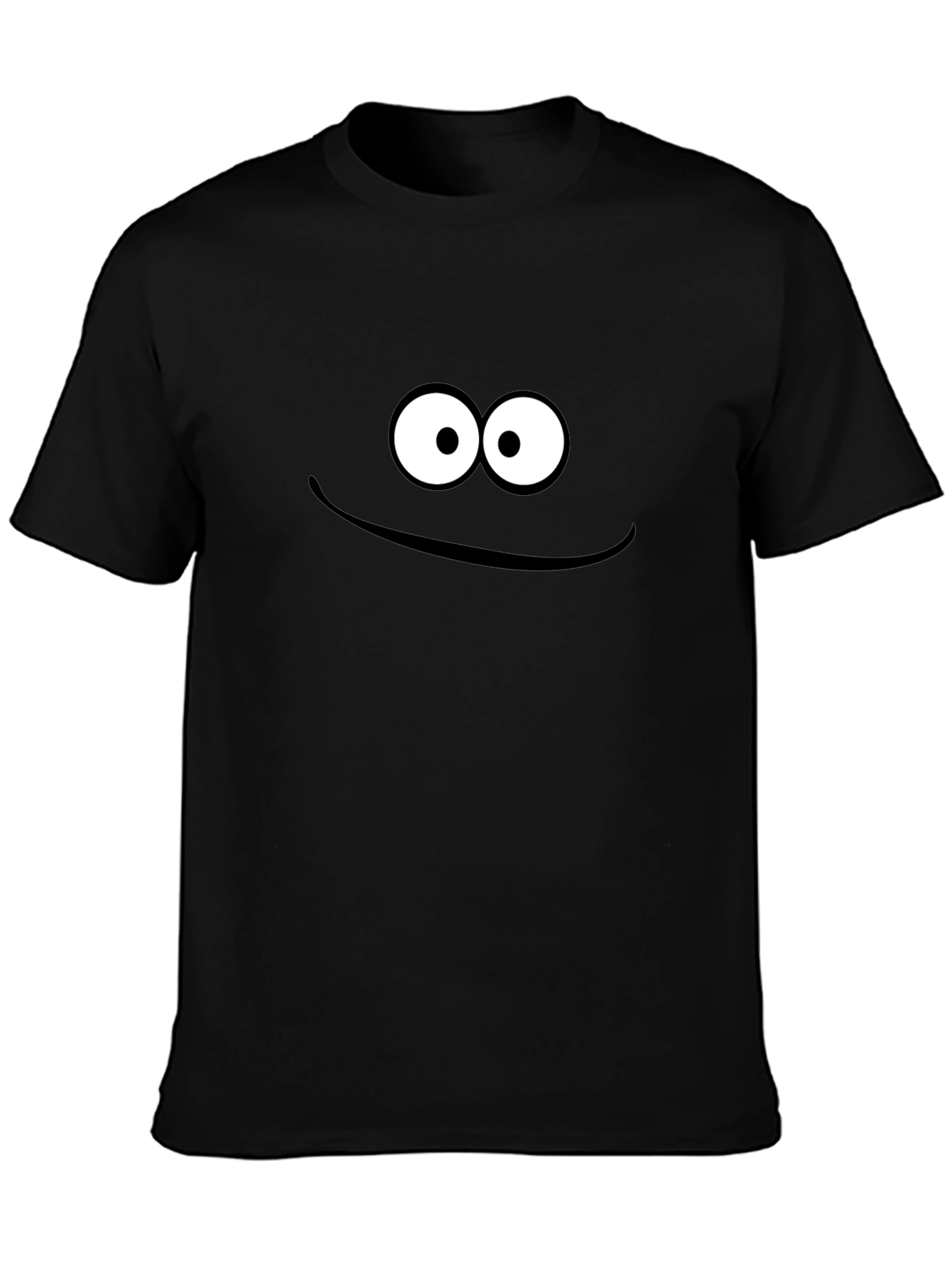 Black Funny Face Graphic T-Shirt - Soft Cotton Tee view 3