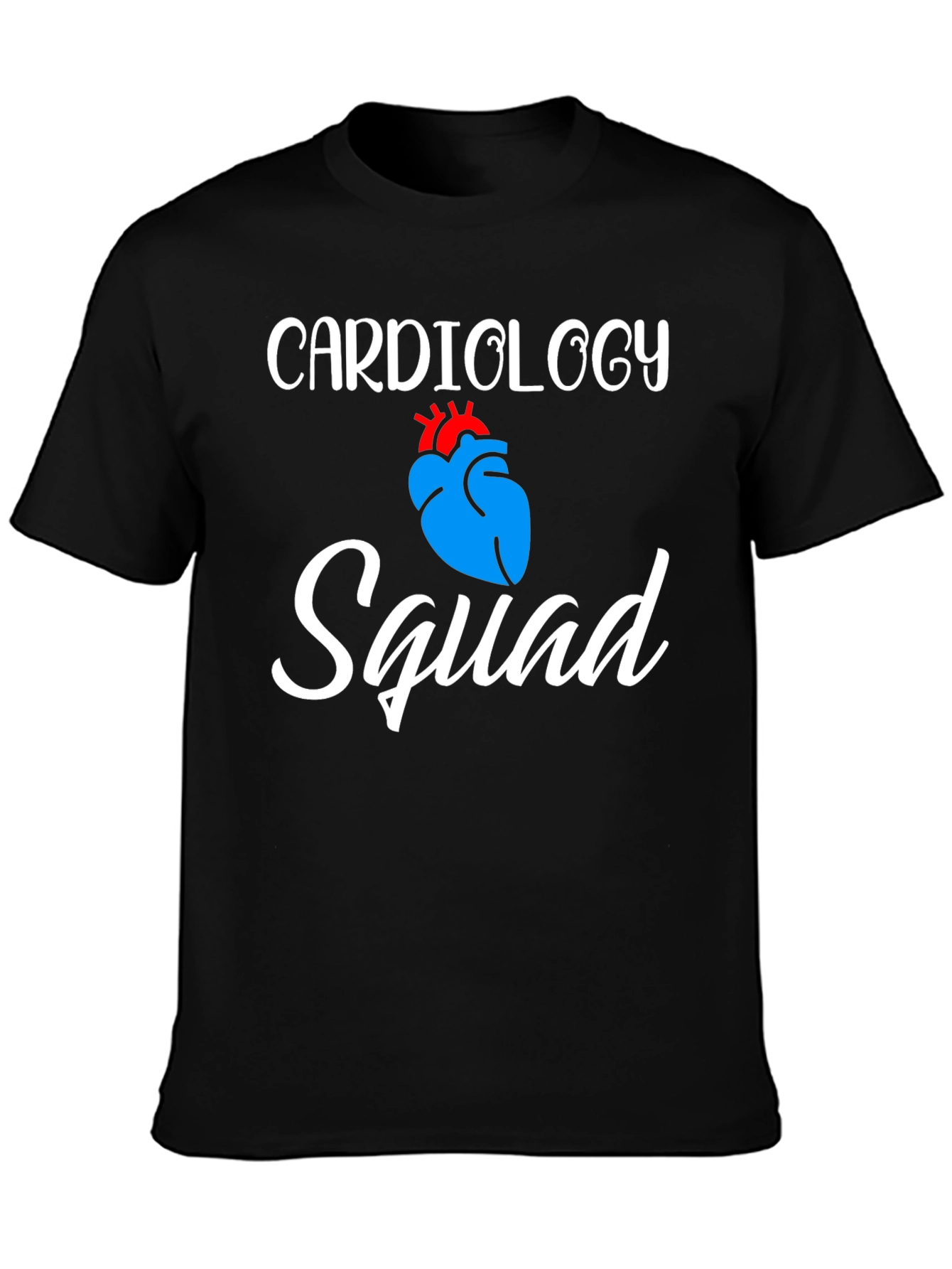 Black Cardiology Squad T-Shirt - Medical Team Apparel view 3