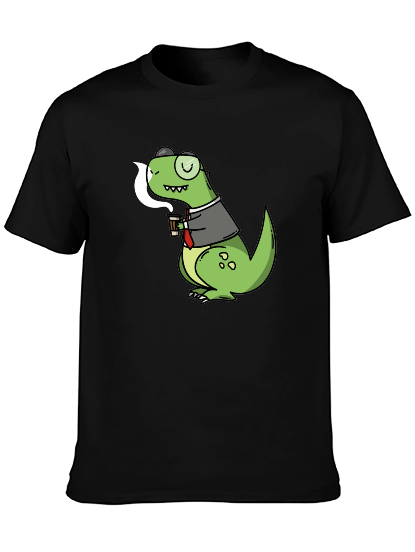 Black Dino Coffee T-Shirt - Stylish & Unique view 3
