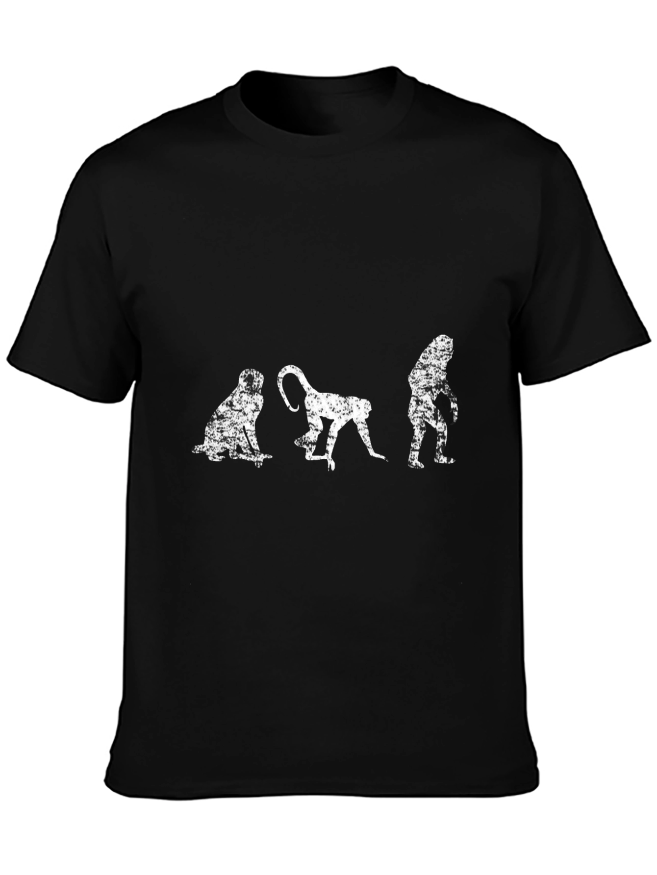 Black Evolution Graphic T-Shirt - Black Cotton Tee view 3