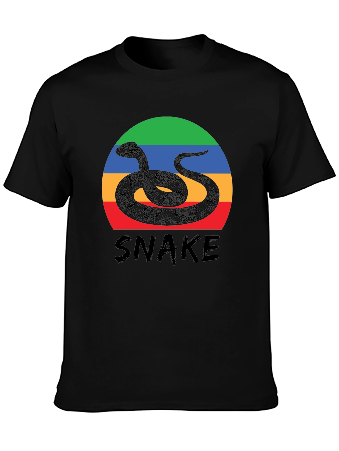 Black Snake Graphic Tee - Retro Style view 3