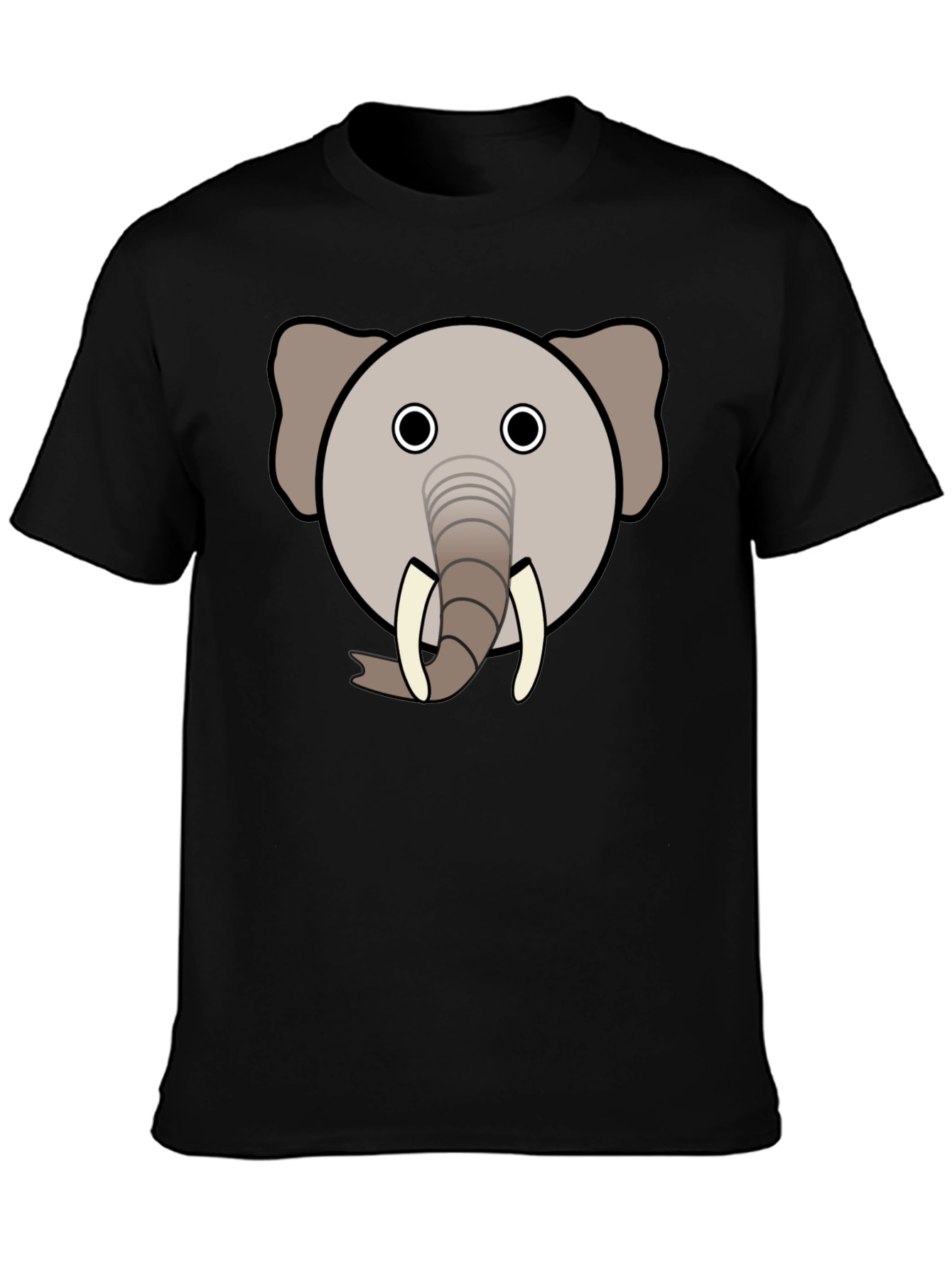 Black Elephant Graphic Tee - Black Cotton Blend view 3