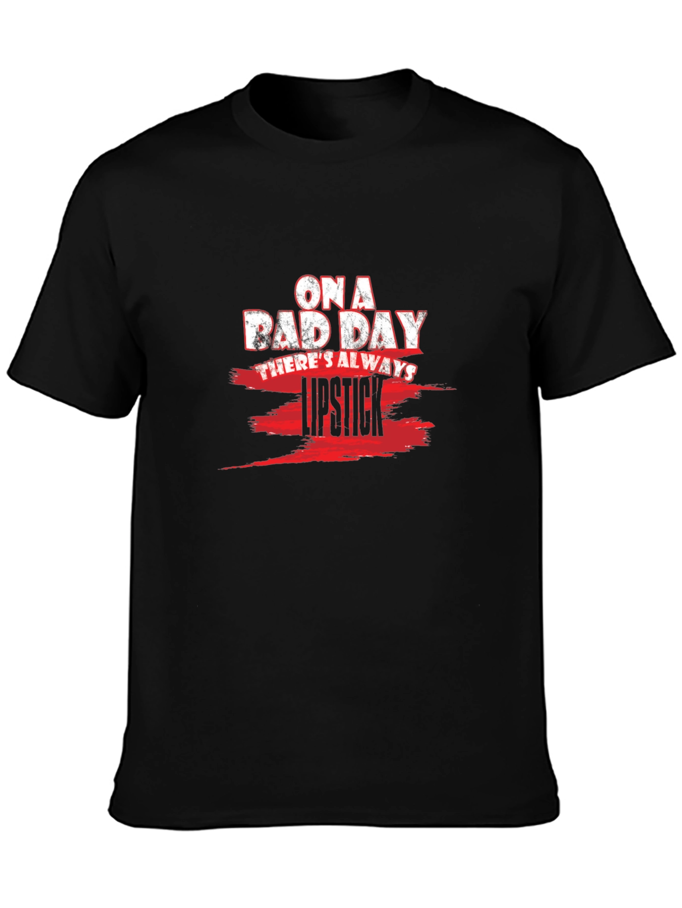 Black On a Bad Day Lipstick Graphic T-Shirt view 3