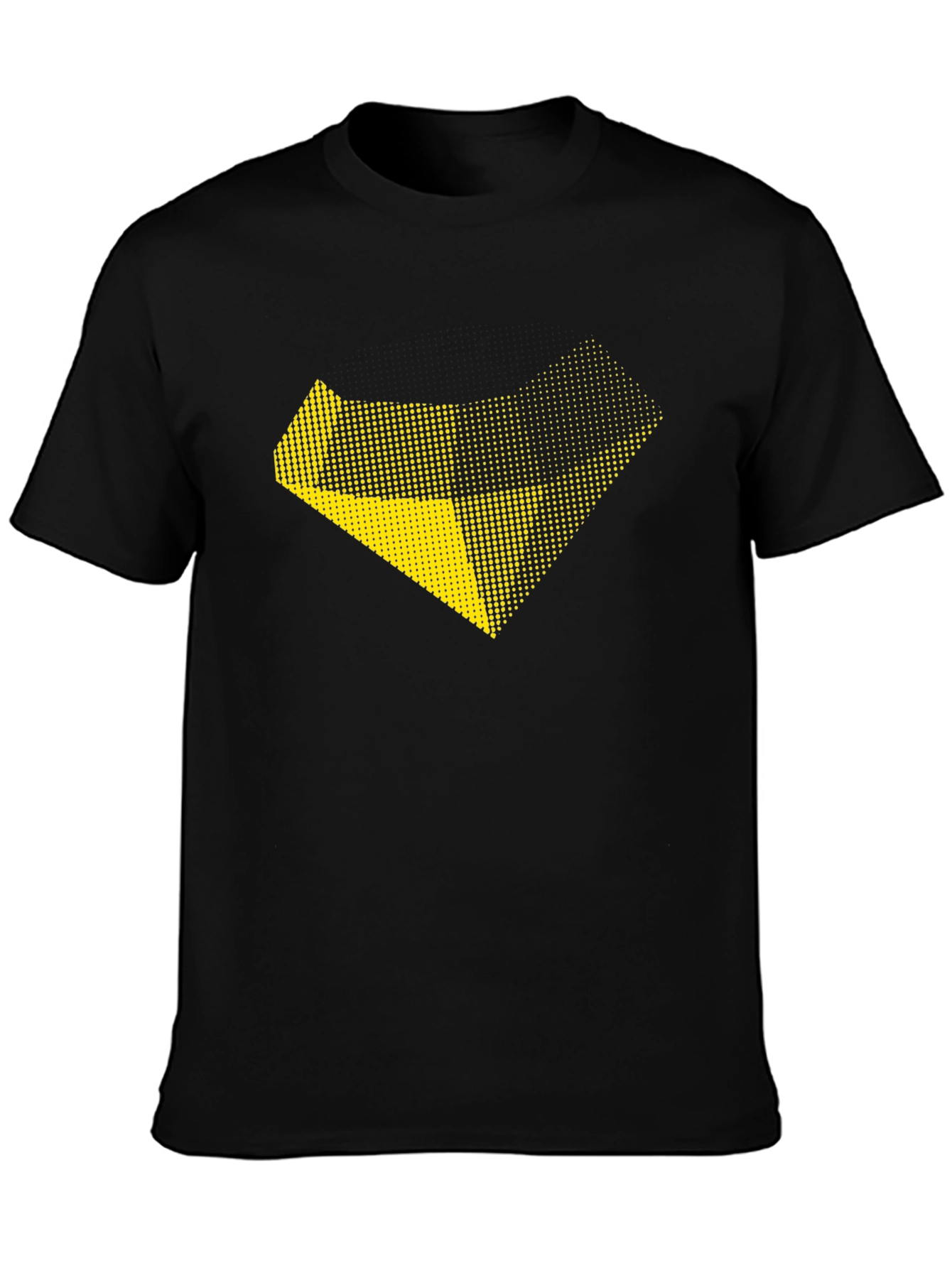 Black Modern Graphic Print Black T-Shirt view 3