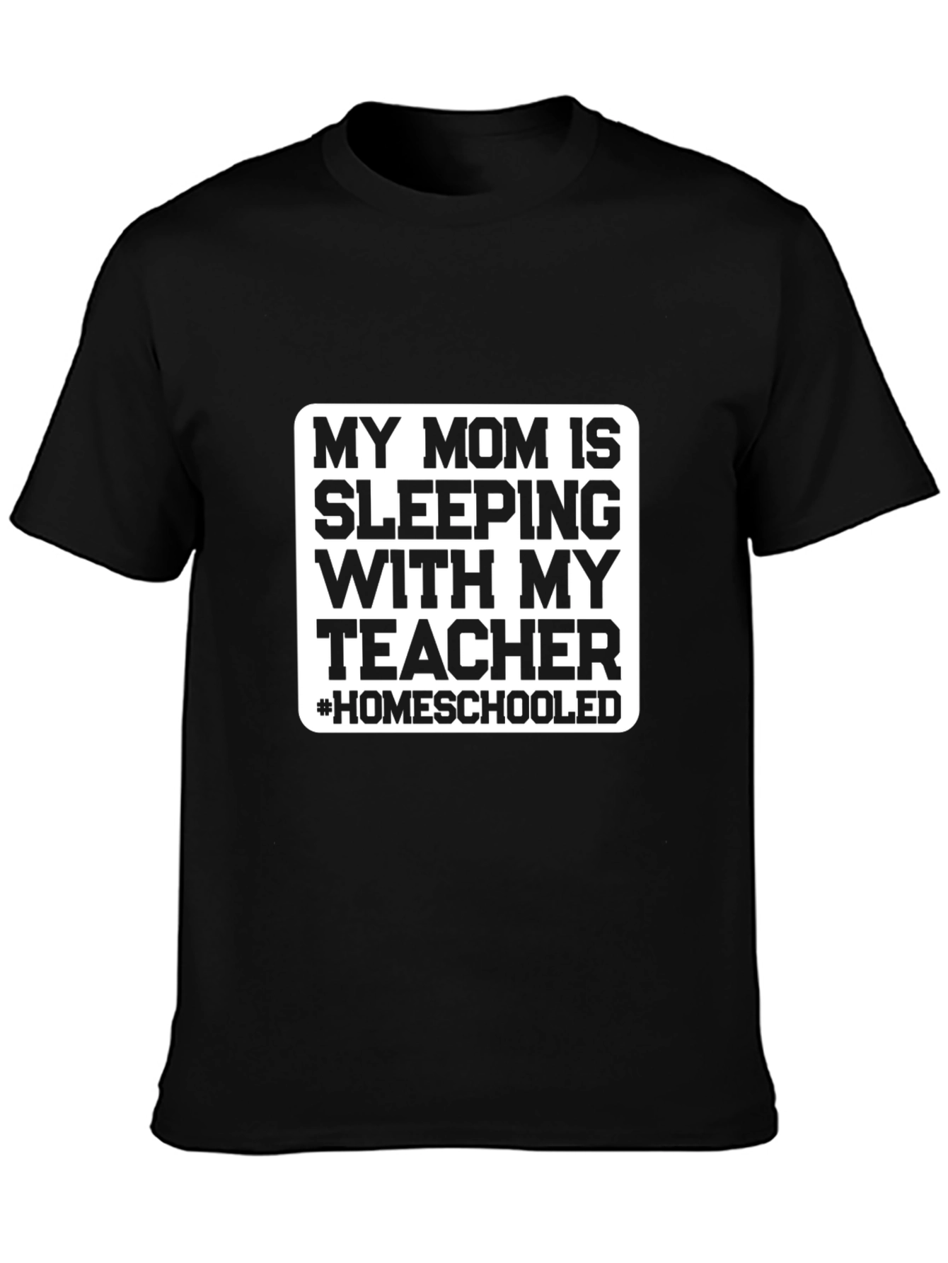 Black Funny Homeschool T-Shirt view 3