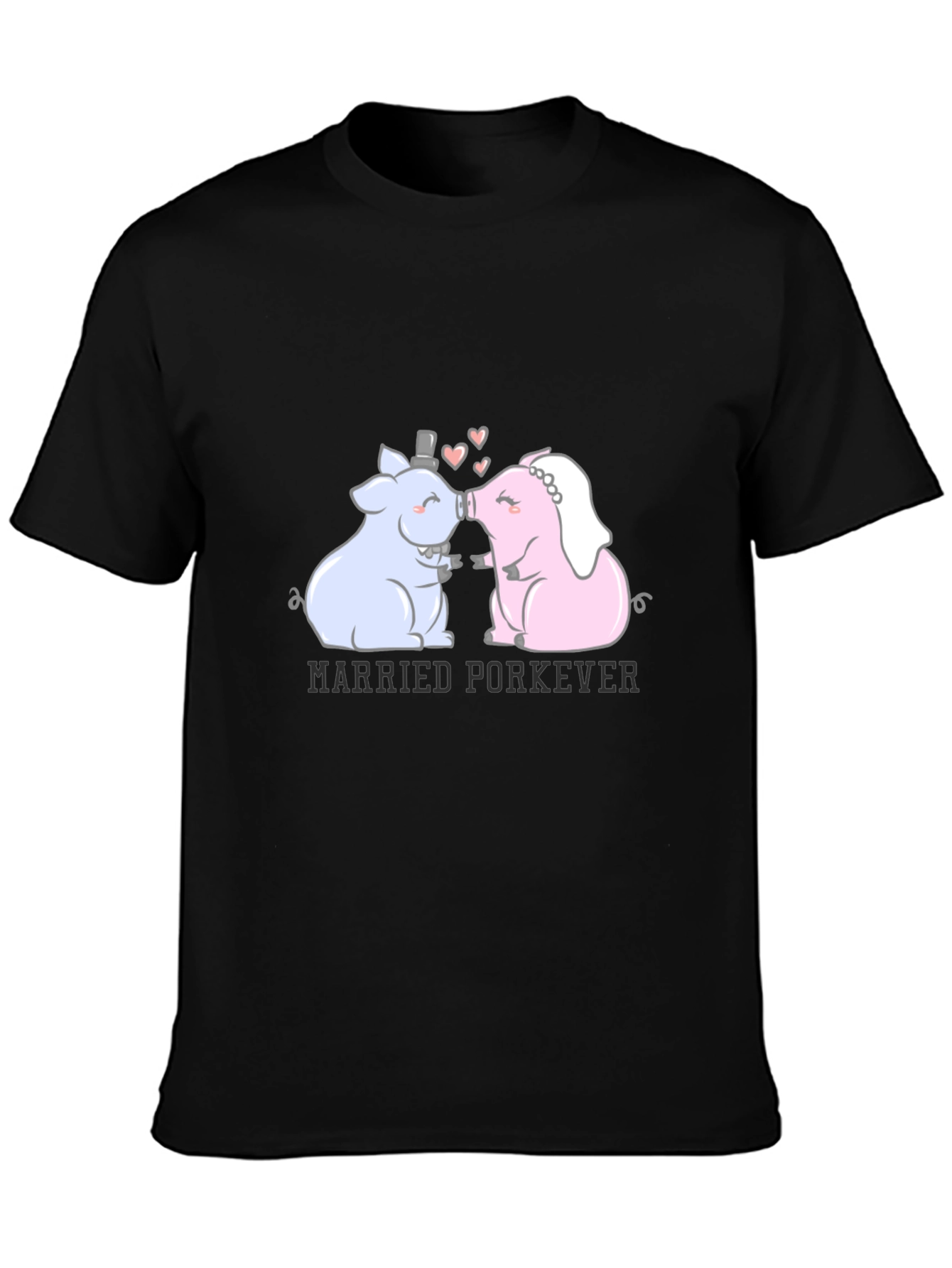 Black Married Porkever T-Shirt view 3