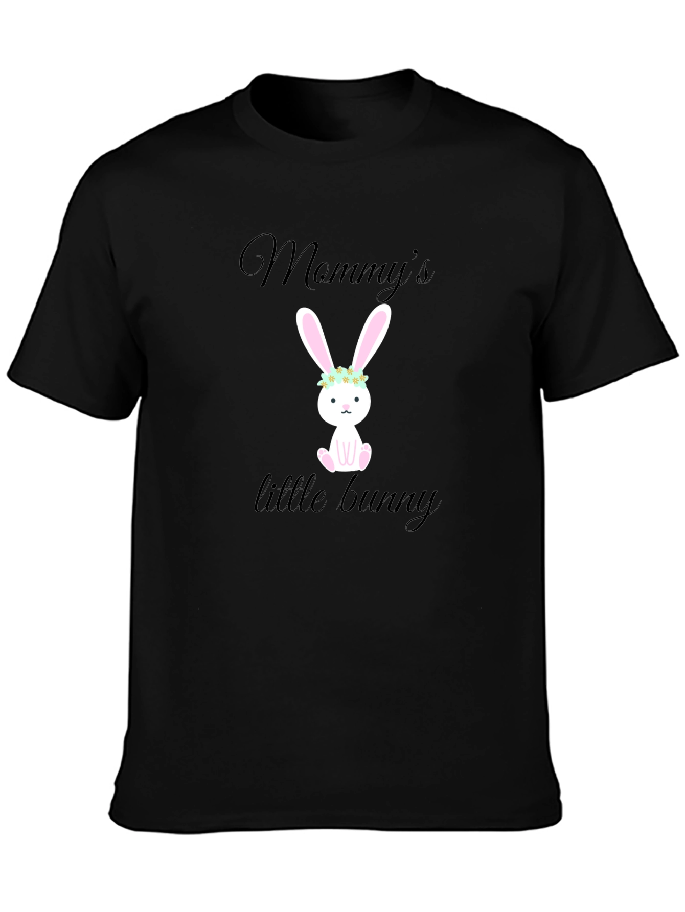 Black Mommy's Little Bunny T-Shirt view 3