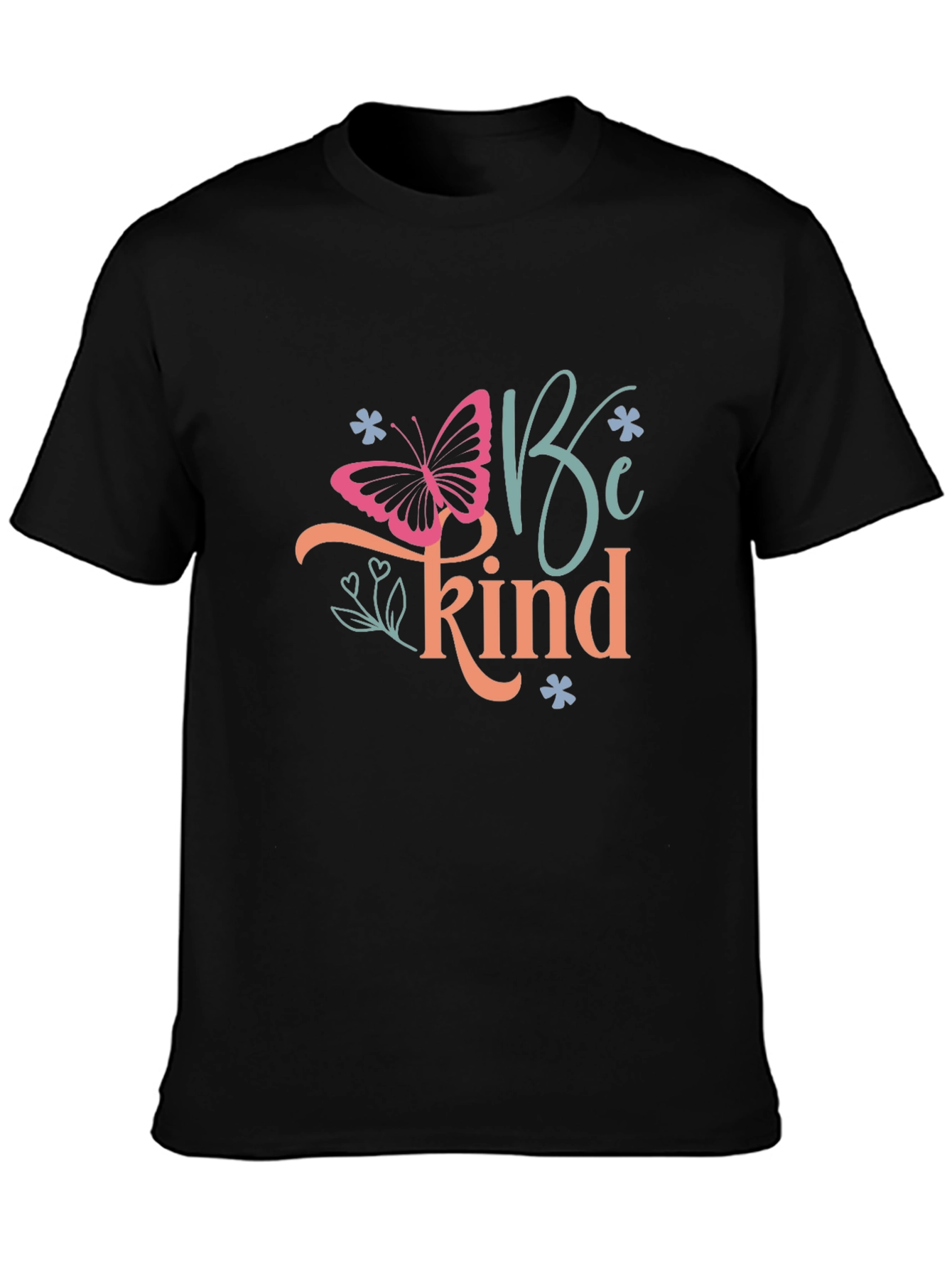 Black Be Kind Butterfly Graphic T-Shirt - Black view 3