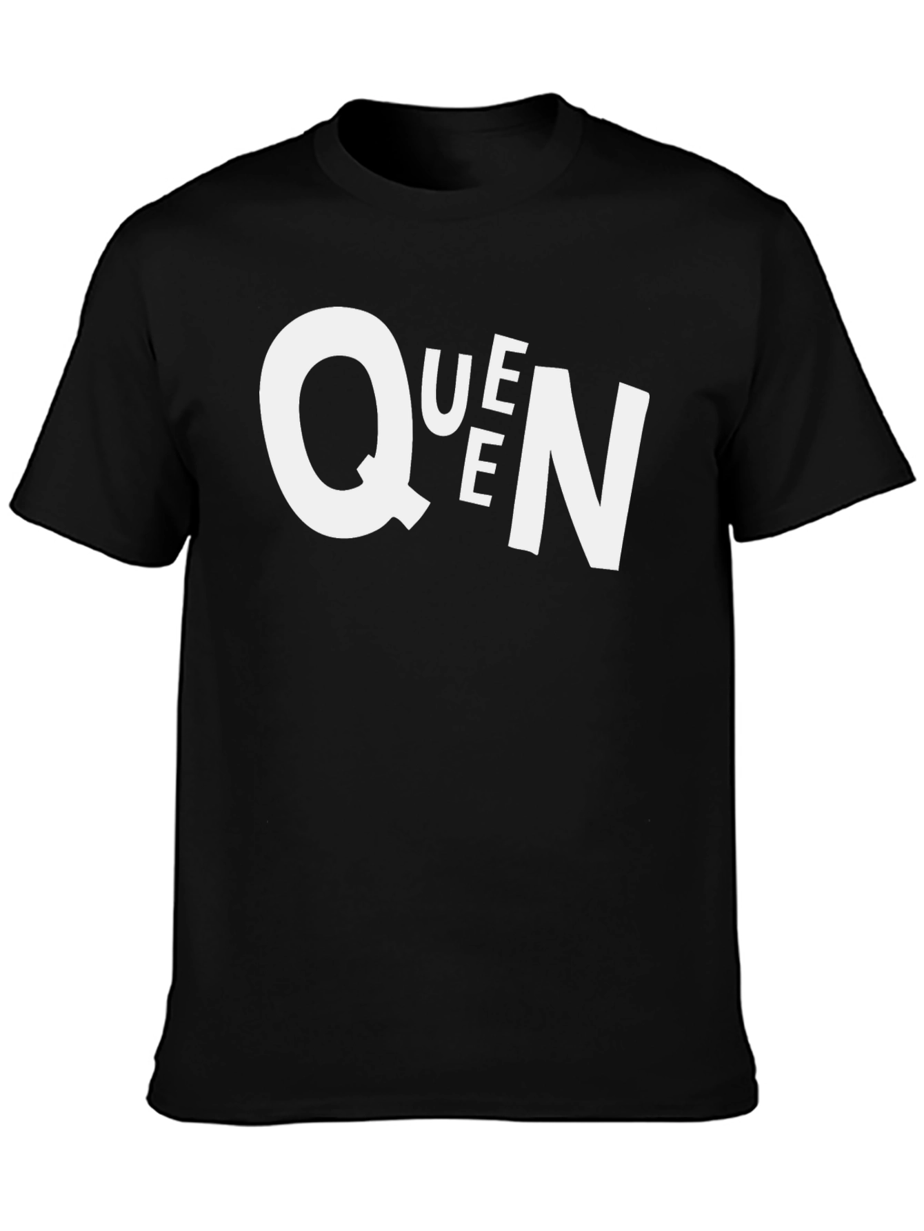 Black Queen Graphic Black T-Shirt - Men's Casual Tee view 3