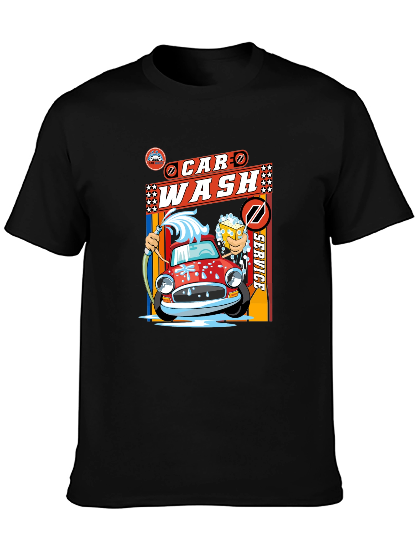 Black Car Wash Service Graphic Tee - Soft Cotton Blend view 3