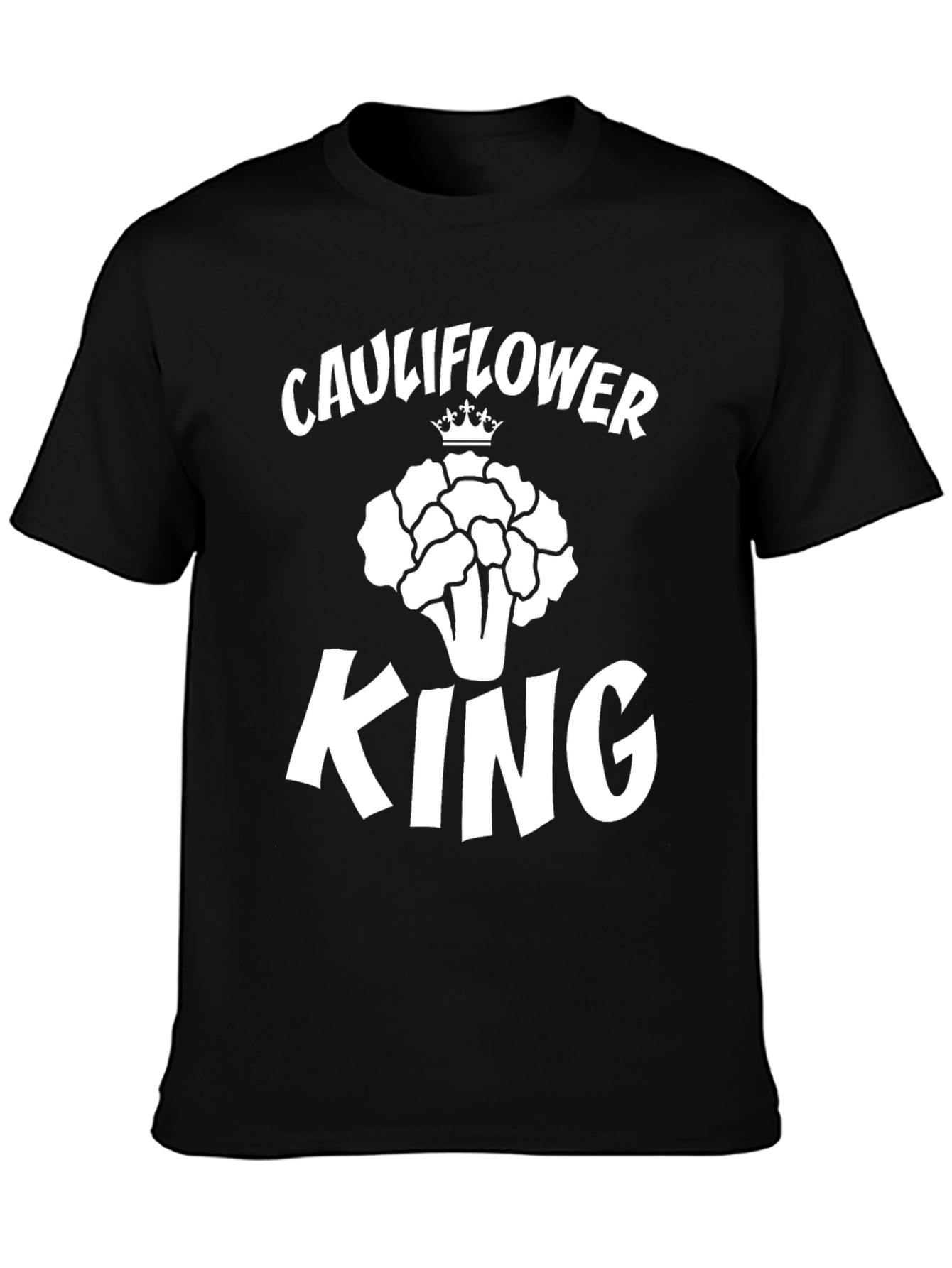 Cauliflower King Graphic T-Shirt - Funny Vegetable Tee - 3