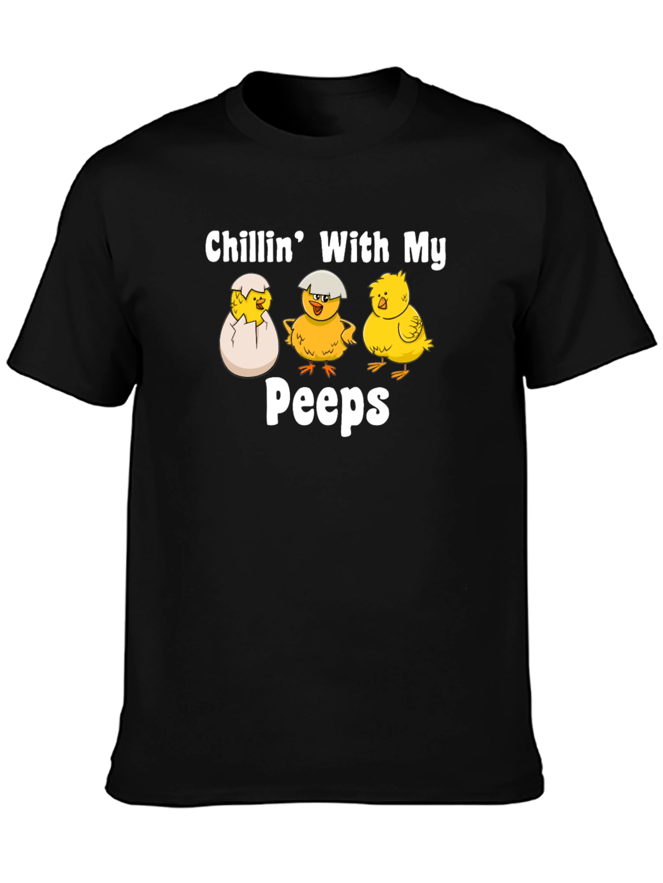 Black Chillin' With My Peeps Graphic Tee view 3