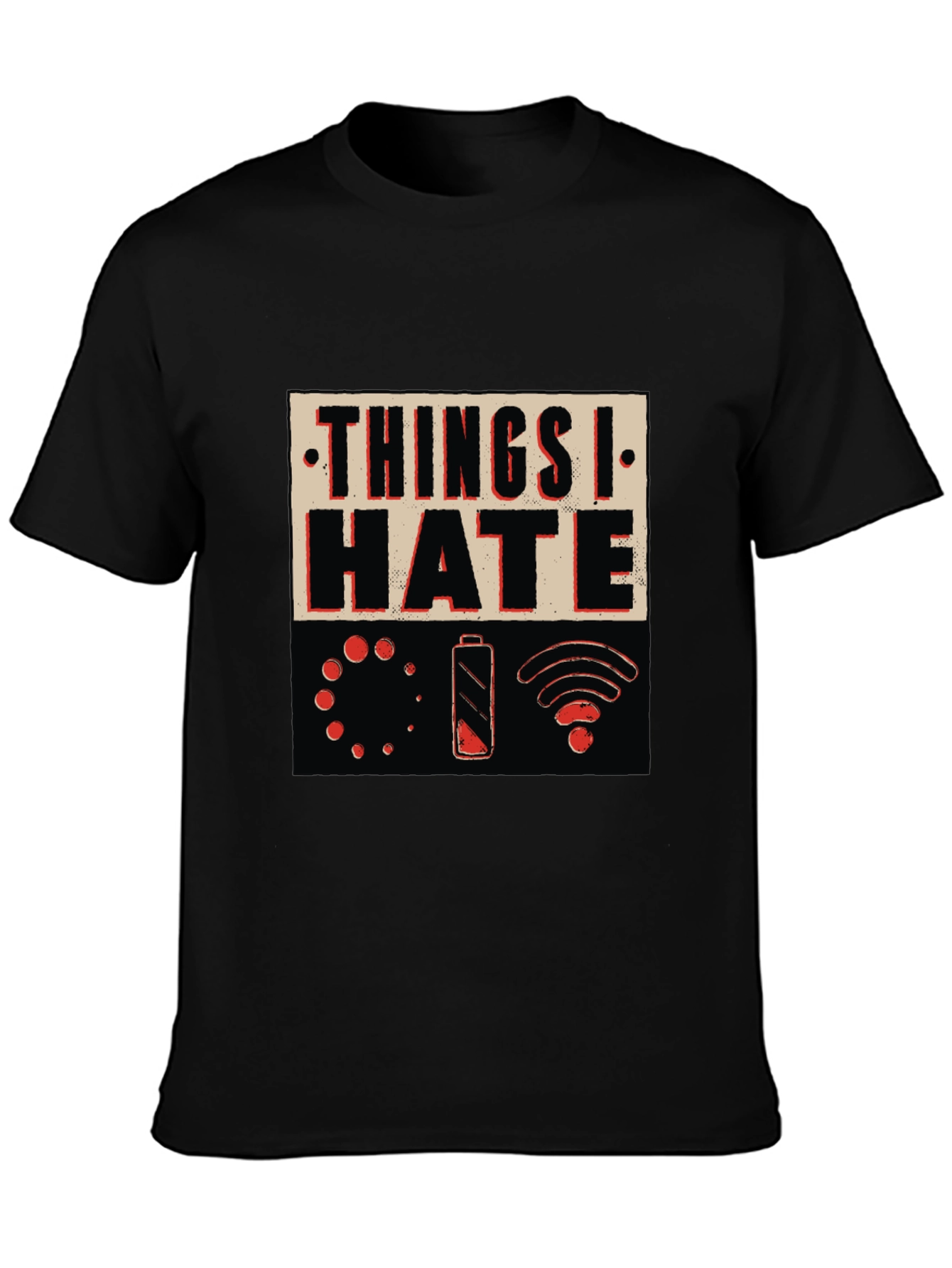 Black Things I Hate T-Shirt - Humorous Graphic Tee view 3
