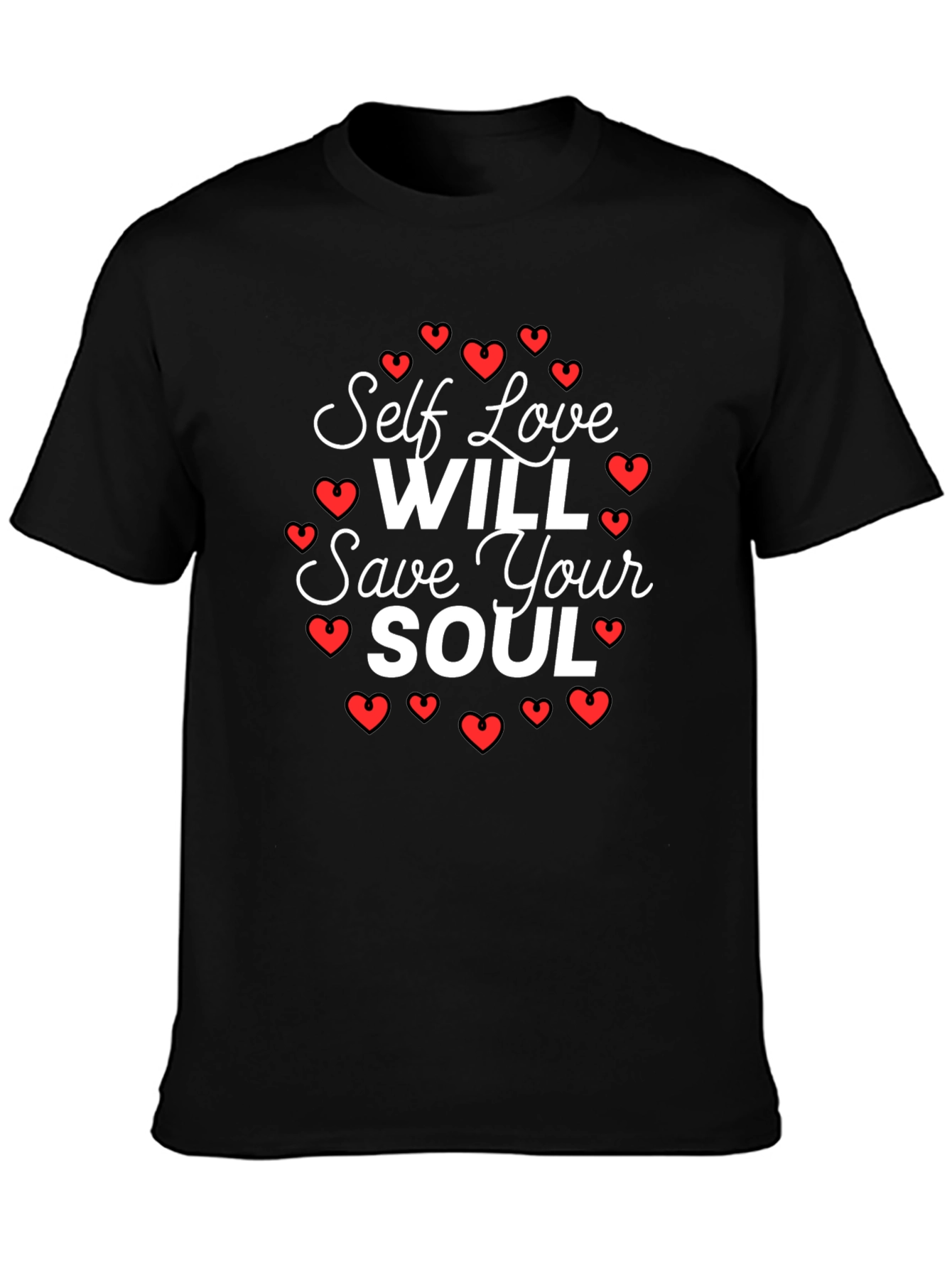 Black Self Love Will Save Your Soul T-Shirt view 3