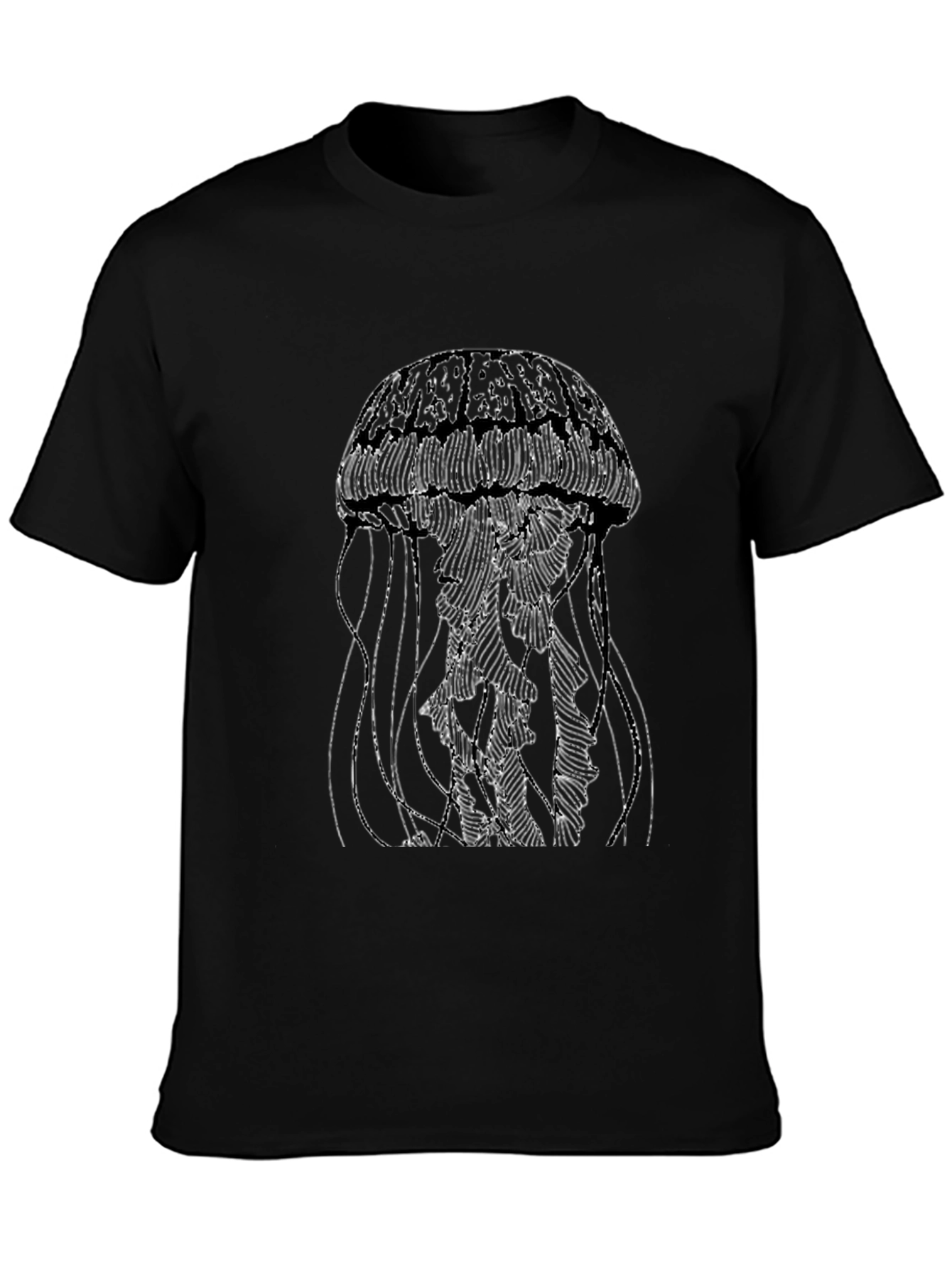 Black Jellyfish Graphic Tee - Black view 3