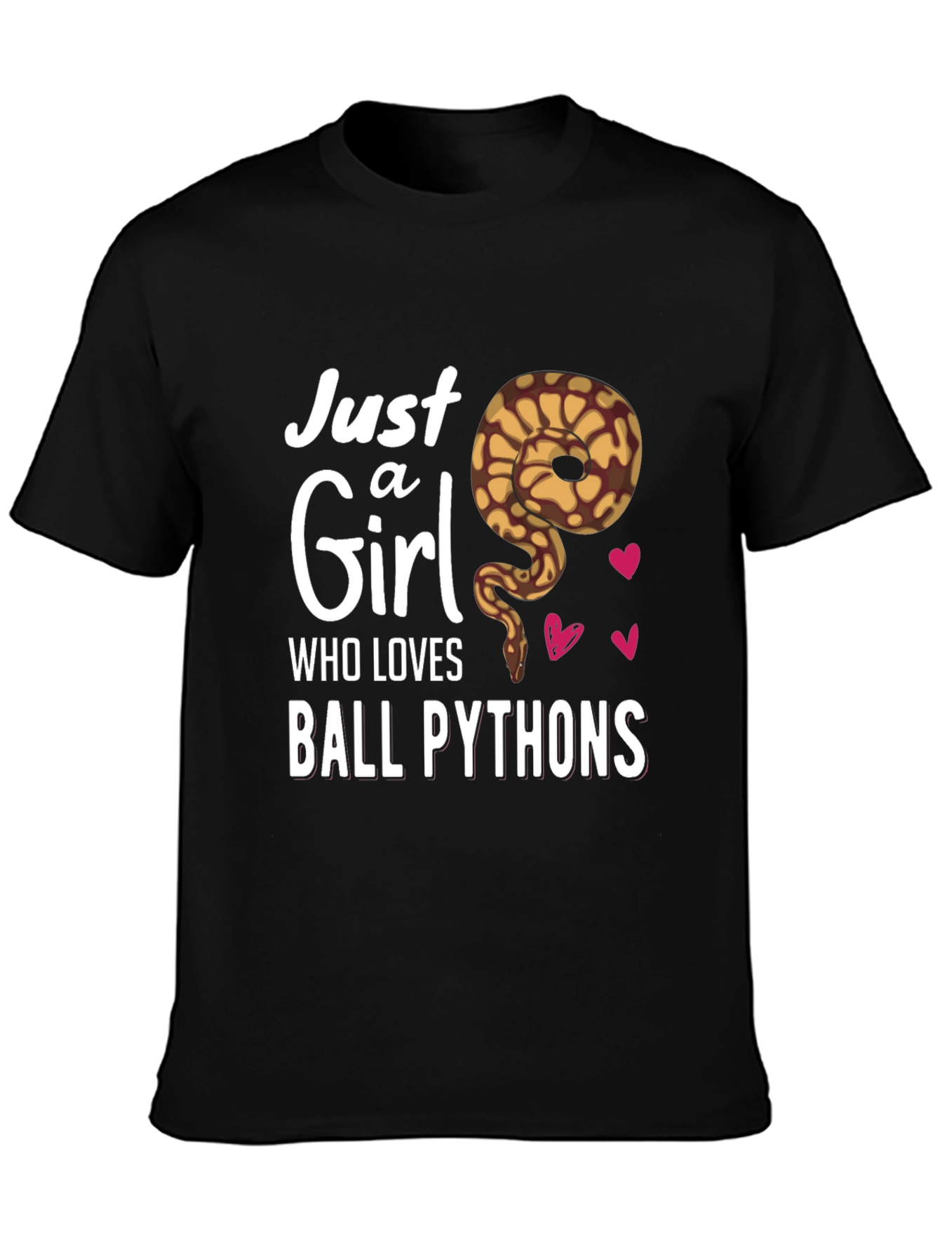 Ball Python Lover T-Shirt - Just a Girl Who Loves Pythons Tee - 3