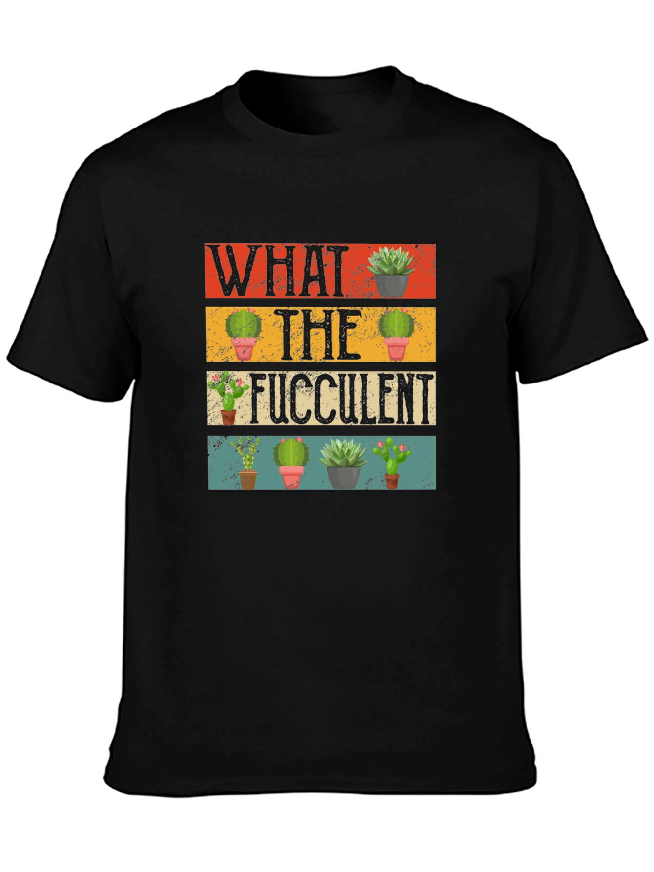 Black What the Fucculent Graphic Tee view 3