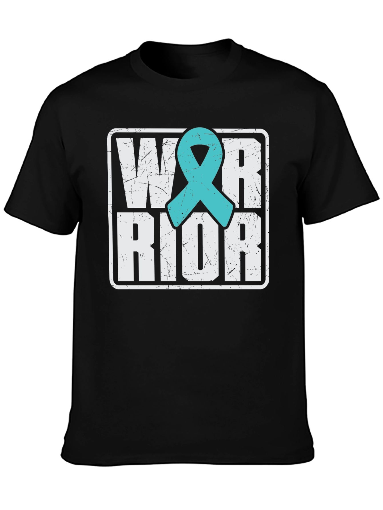 Black Warrior Teal Ribbon T-Shirt view 3
