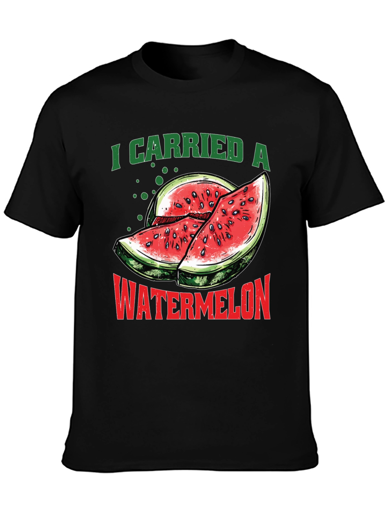 Black I Carried A Watermelon Graphic T-Shirt view 3