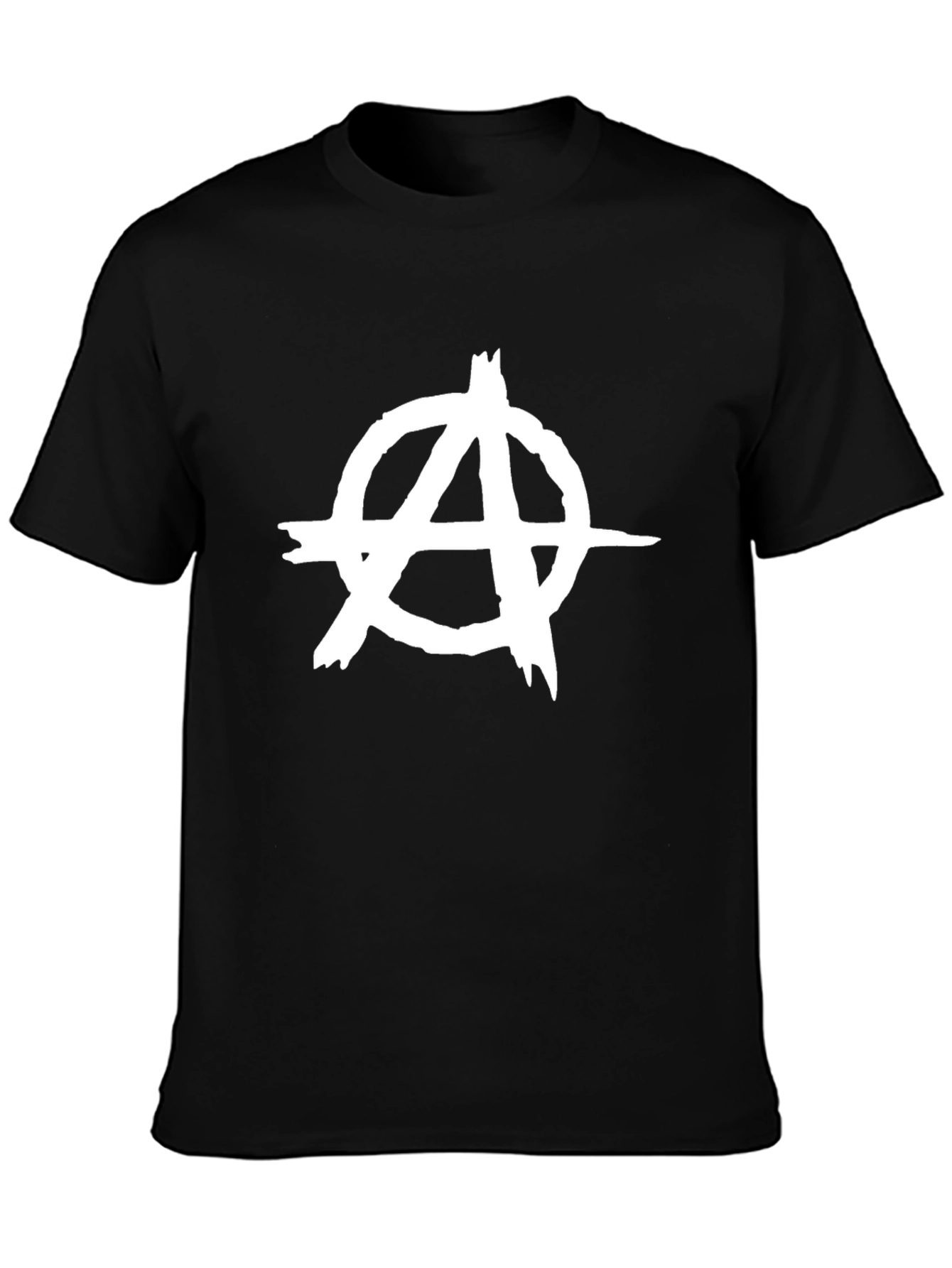 Black Anarchy Symbol T-Shirt - Bold Graphic Tee view 3