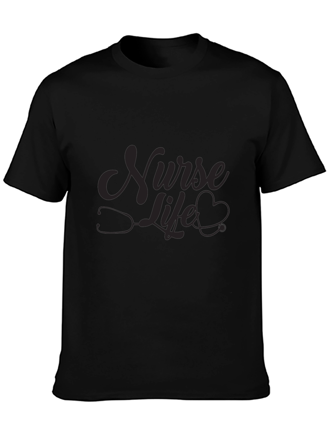Black Nurse Life Graphic Tee - Comfortable Cotton Blend view 3