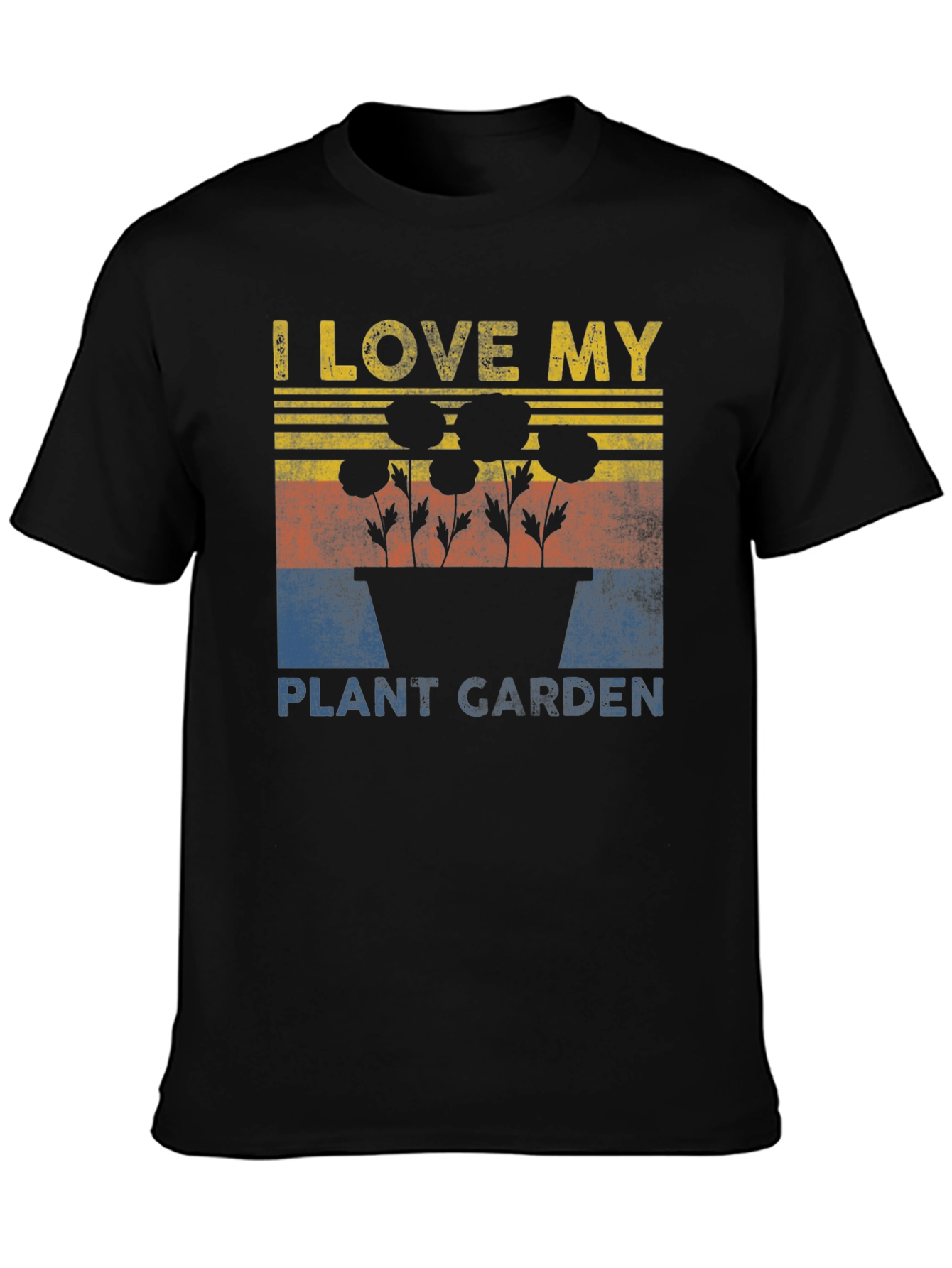 Black I Love My Plant Garden T-Shirt view 3