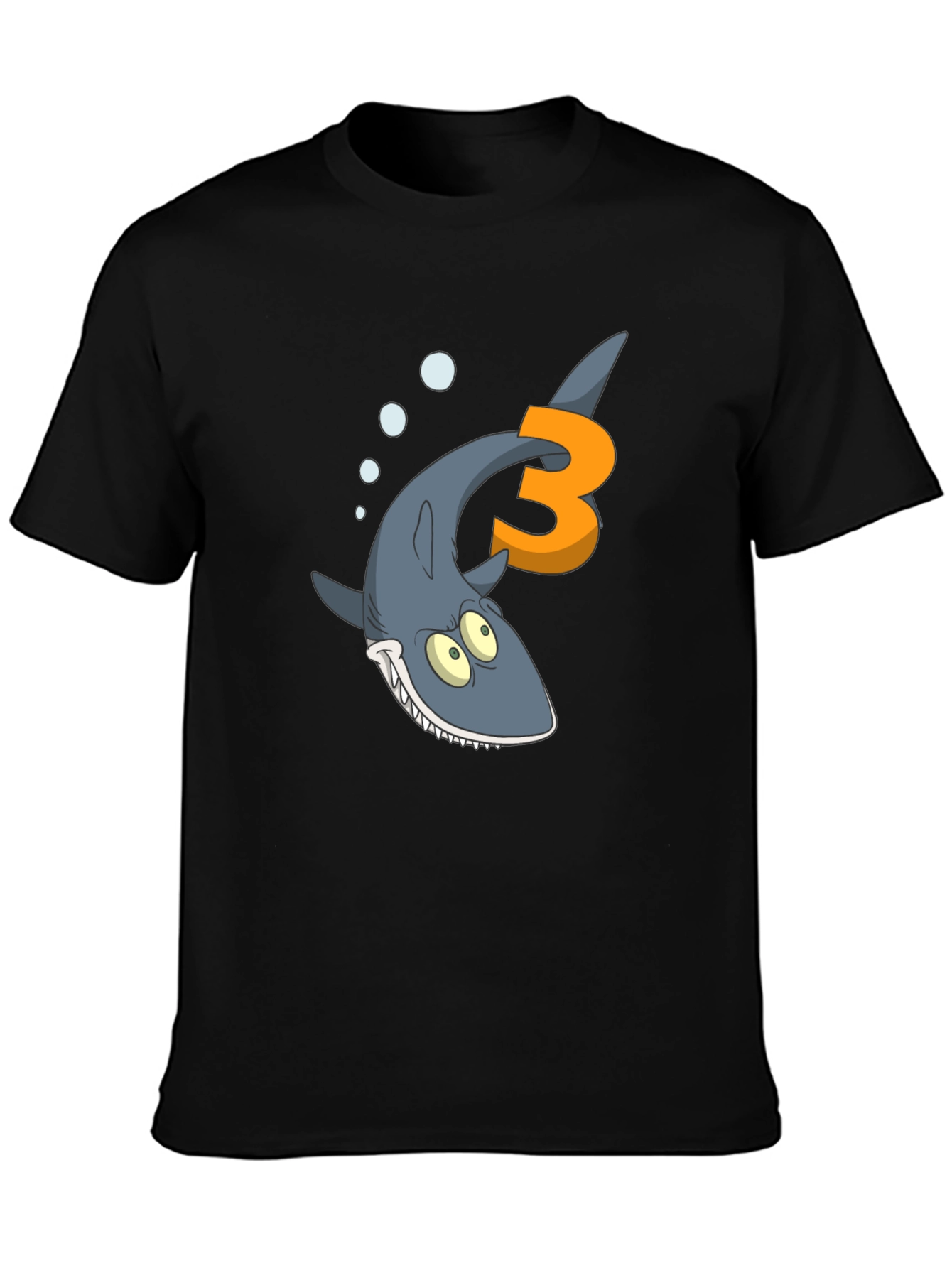 Black Shark Birthday T-Shirt - 3rd Birthday Gift view 3