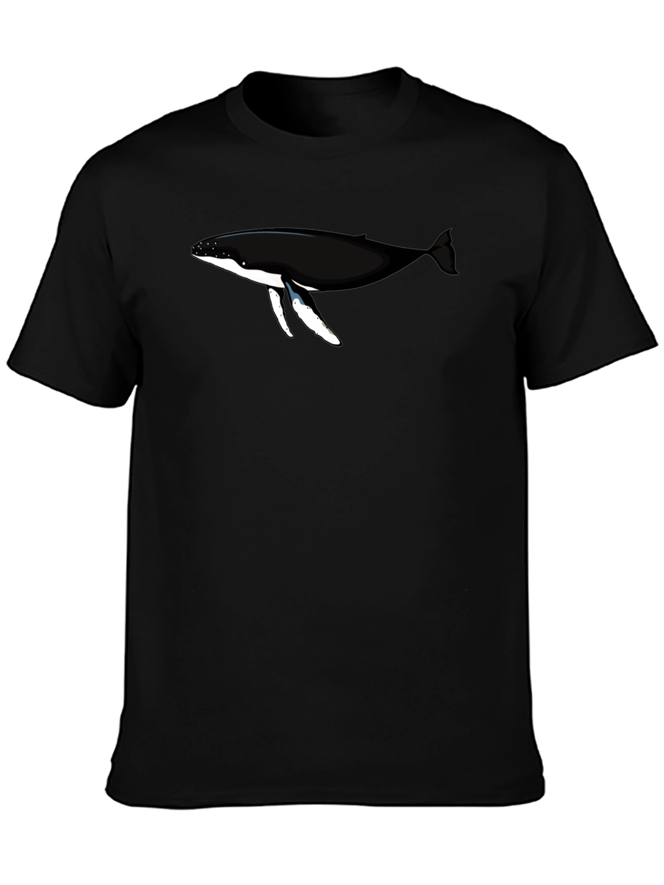 Black Whale Graphic Black T-Shirt | Coastal Style view 3