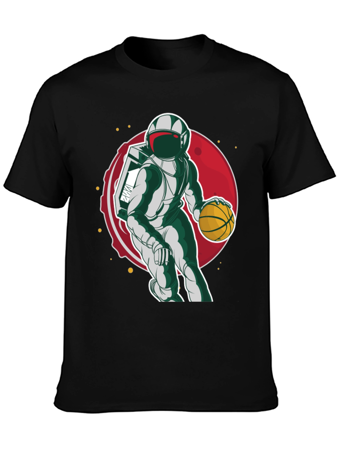 Black Astronaut Basketball T-Shirt view 3