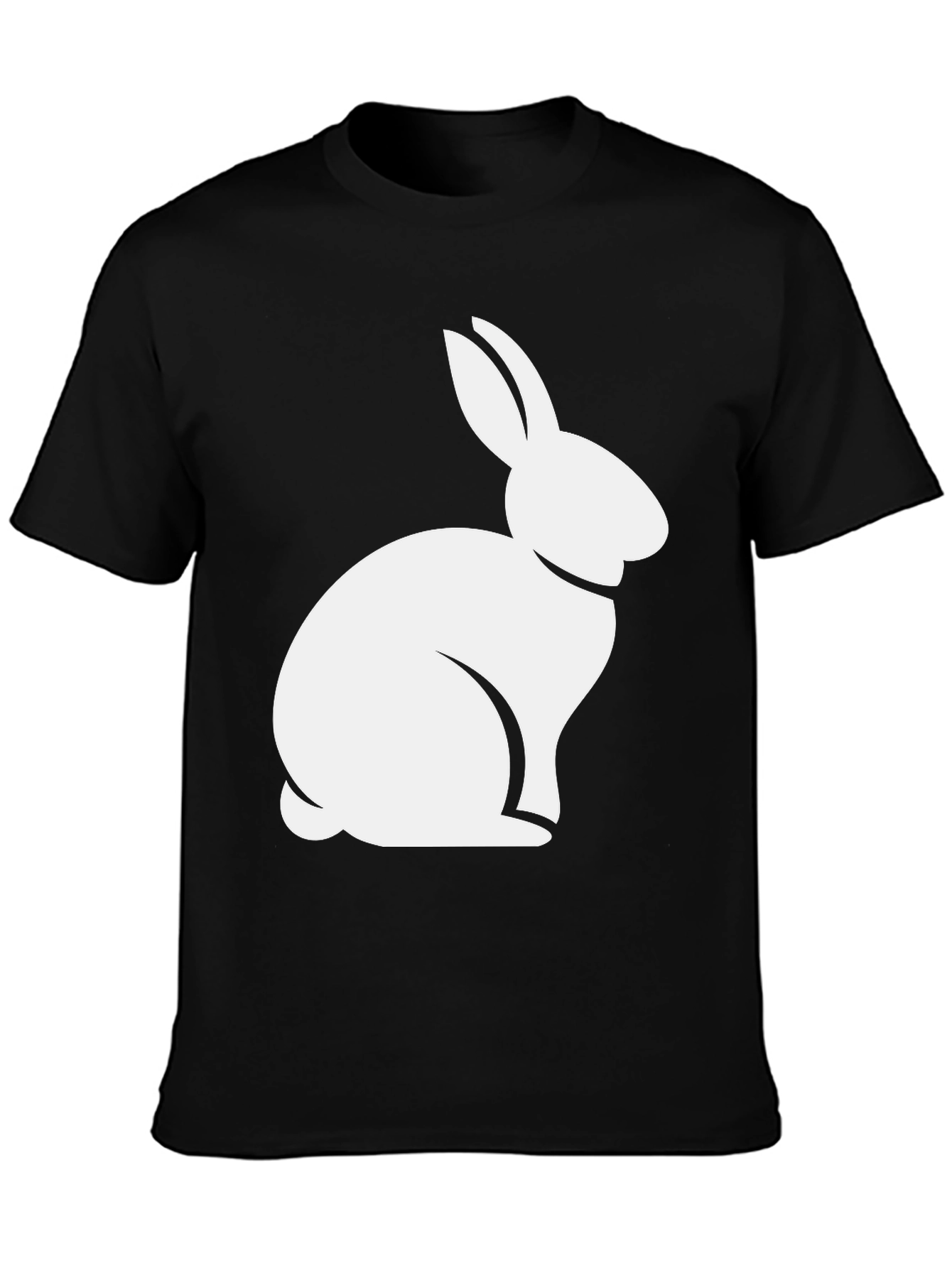 Black Rabbit Graphic Tee - Black Casual T-Shirt view 3