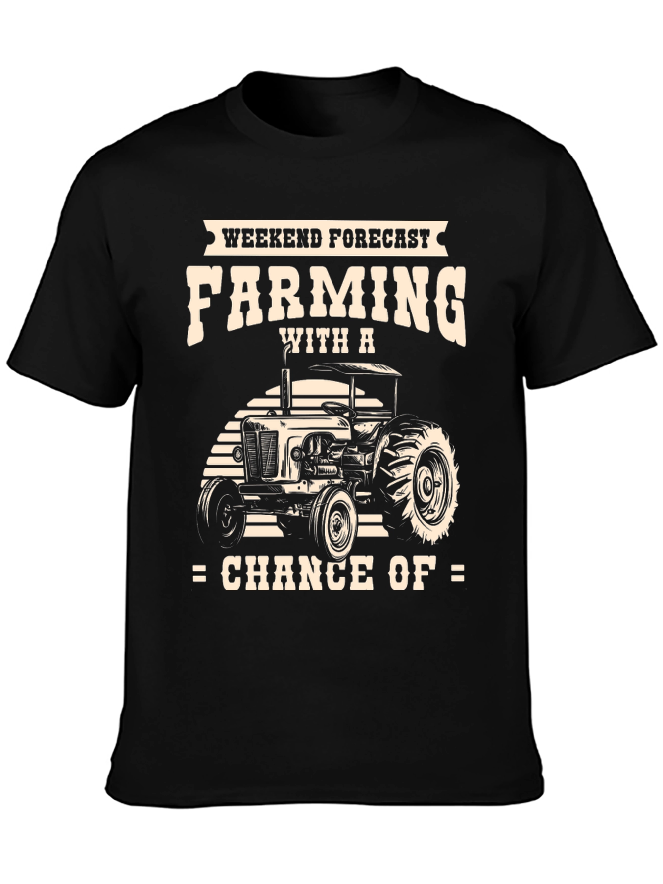 Black Farming Forecast T-Shirt view 3
